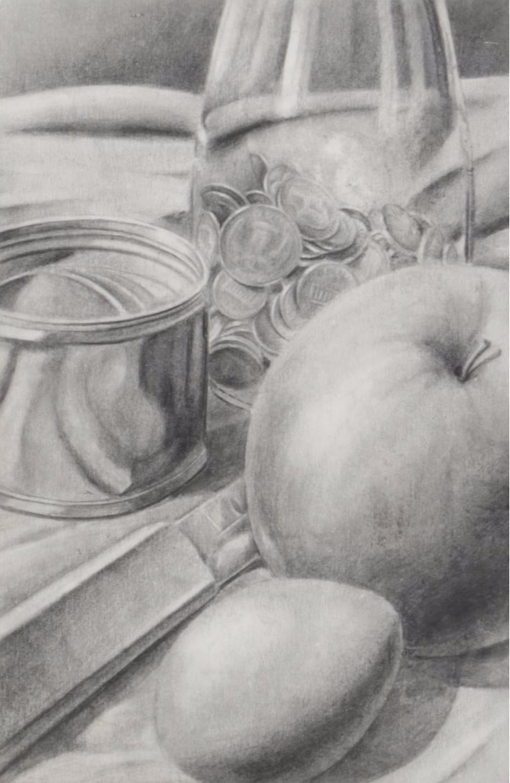 Jason Lewis Still Life Graphite Drawing, Late 20th Century