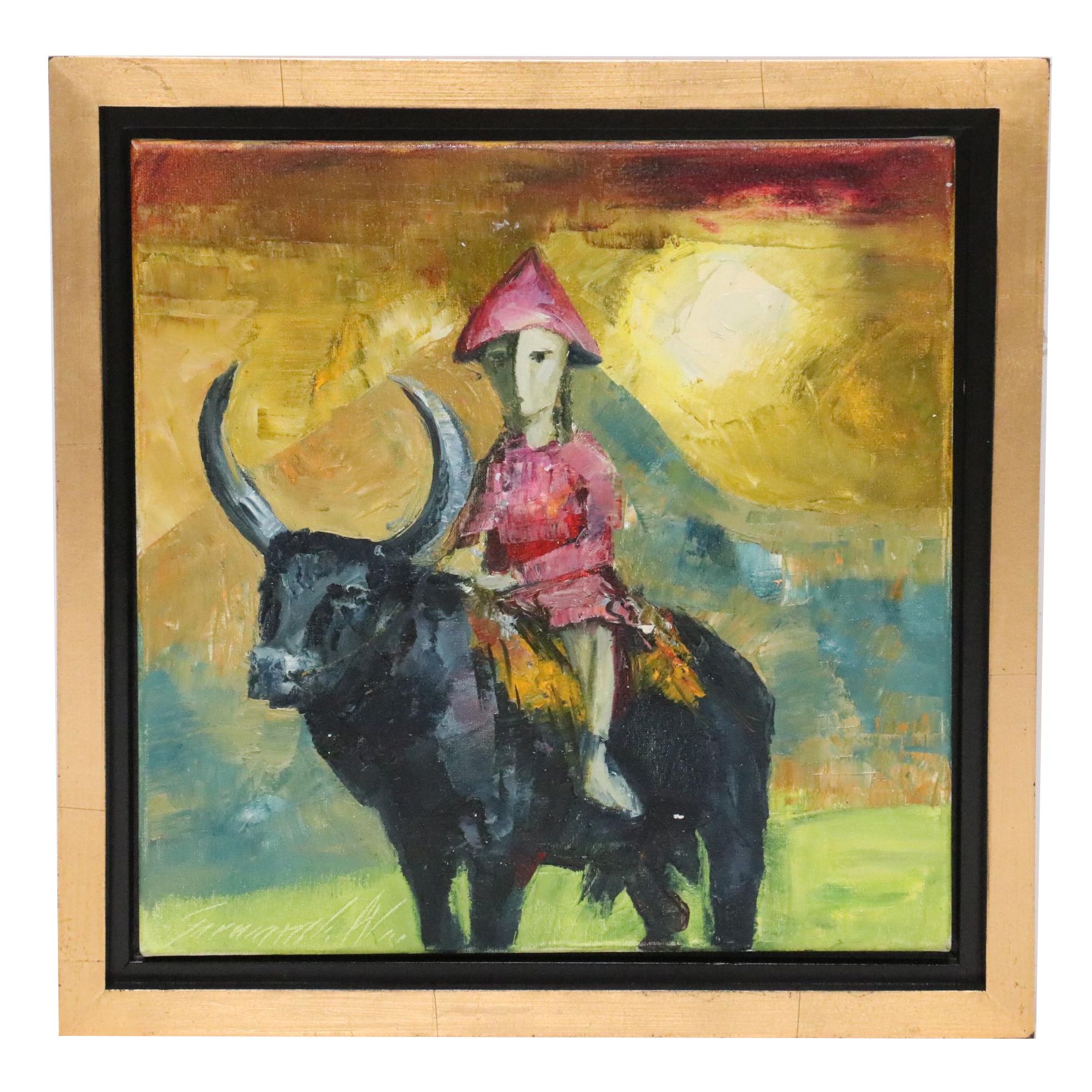 Garncarek Aleksander Oil Painting "Na Byka (On the Bull)"