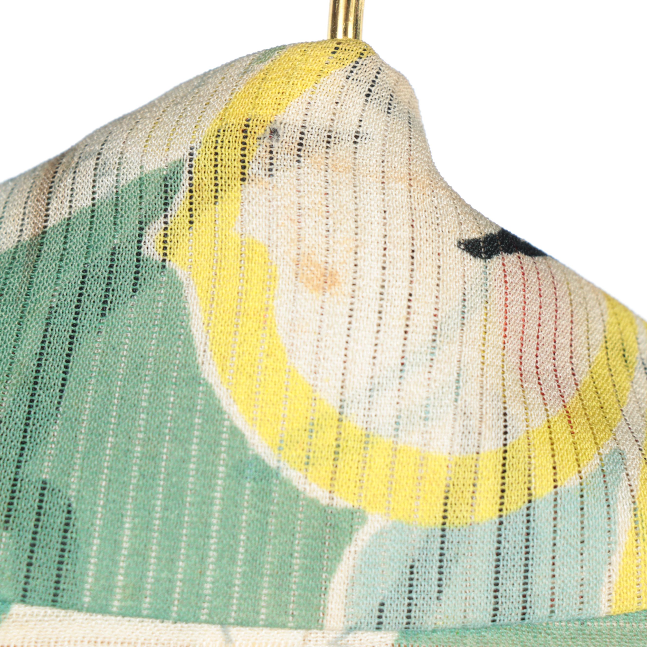 Ro Woven Green Floral Silk Natsu Kimono, Shōwa Period