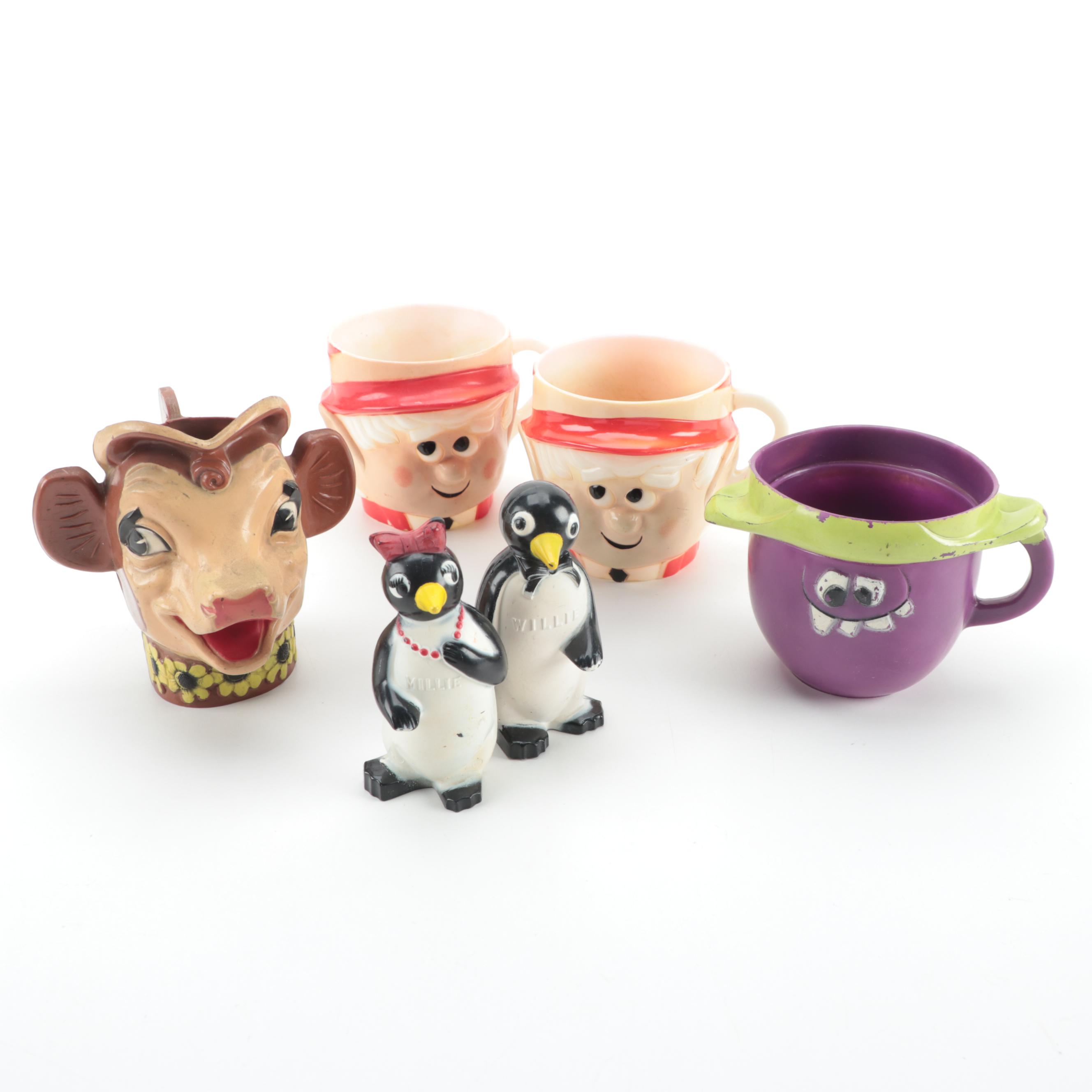 Keebler and Borden Advertising Character Breakfast Cups with Others
