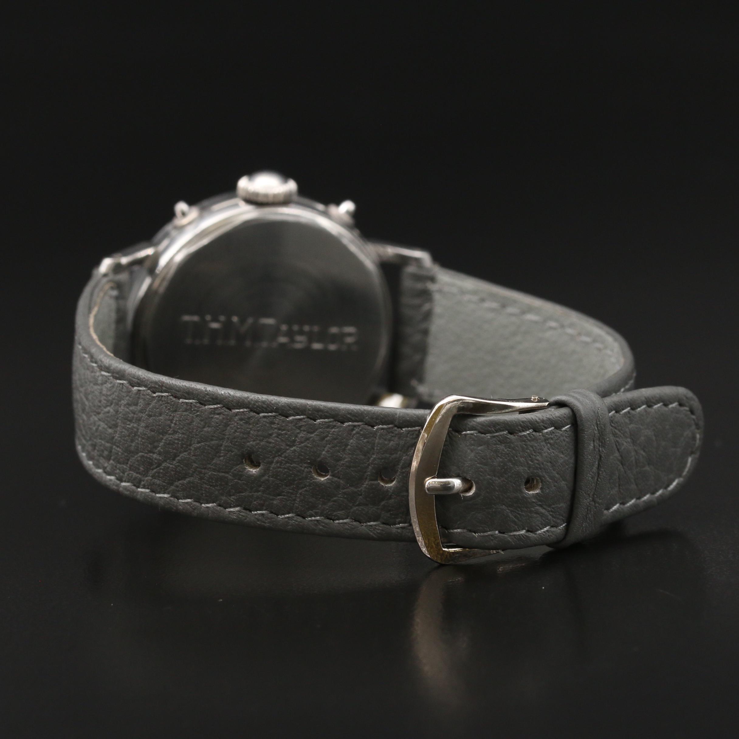 Vintage Movado Calendograf Stainless Steel Stem Wind Watch