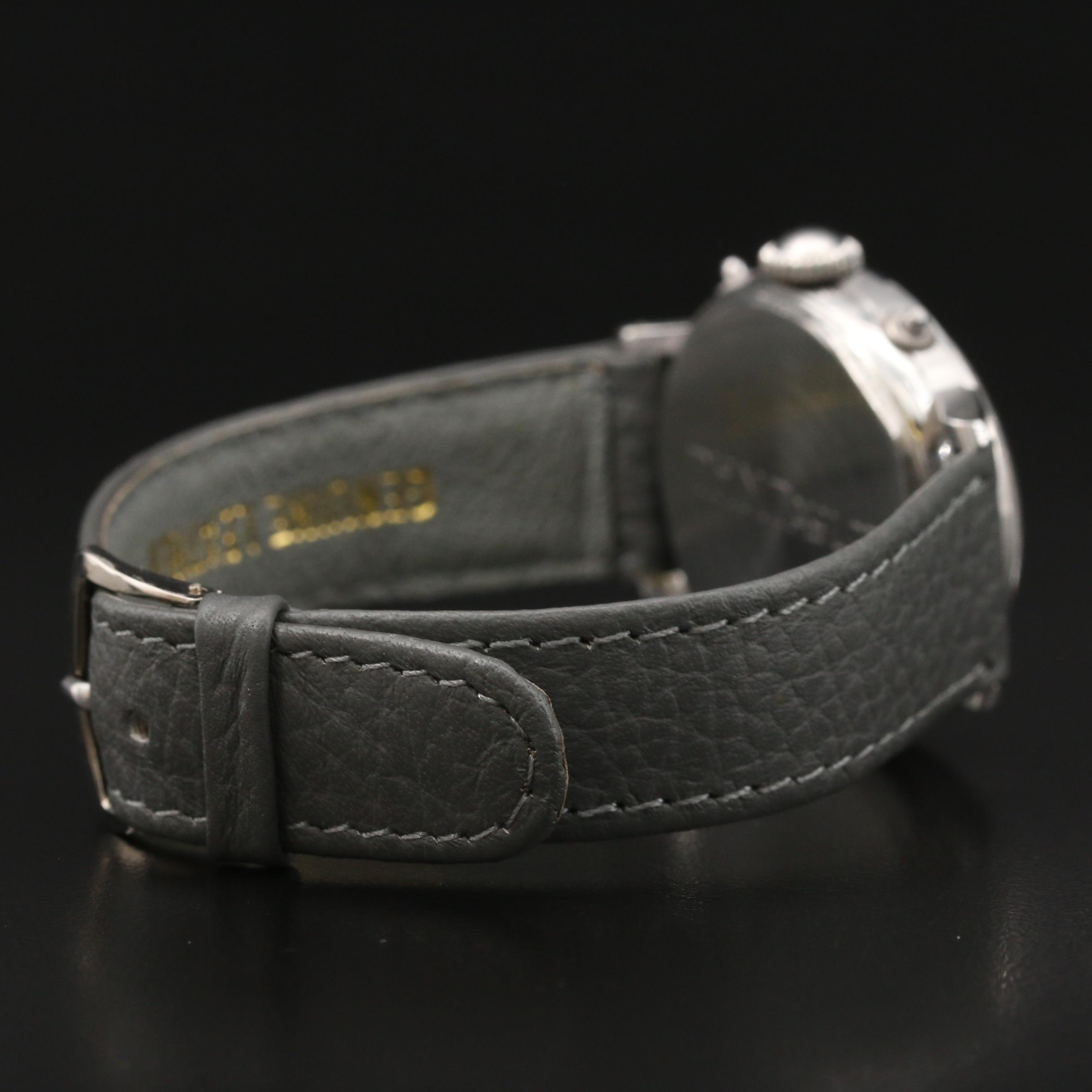 Vintage Movado Calendograf Stainless Steel Stem Wind Watch