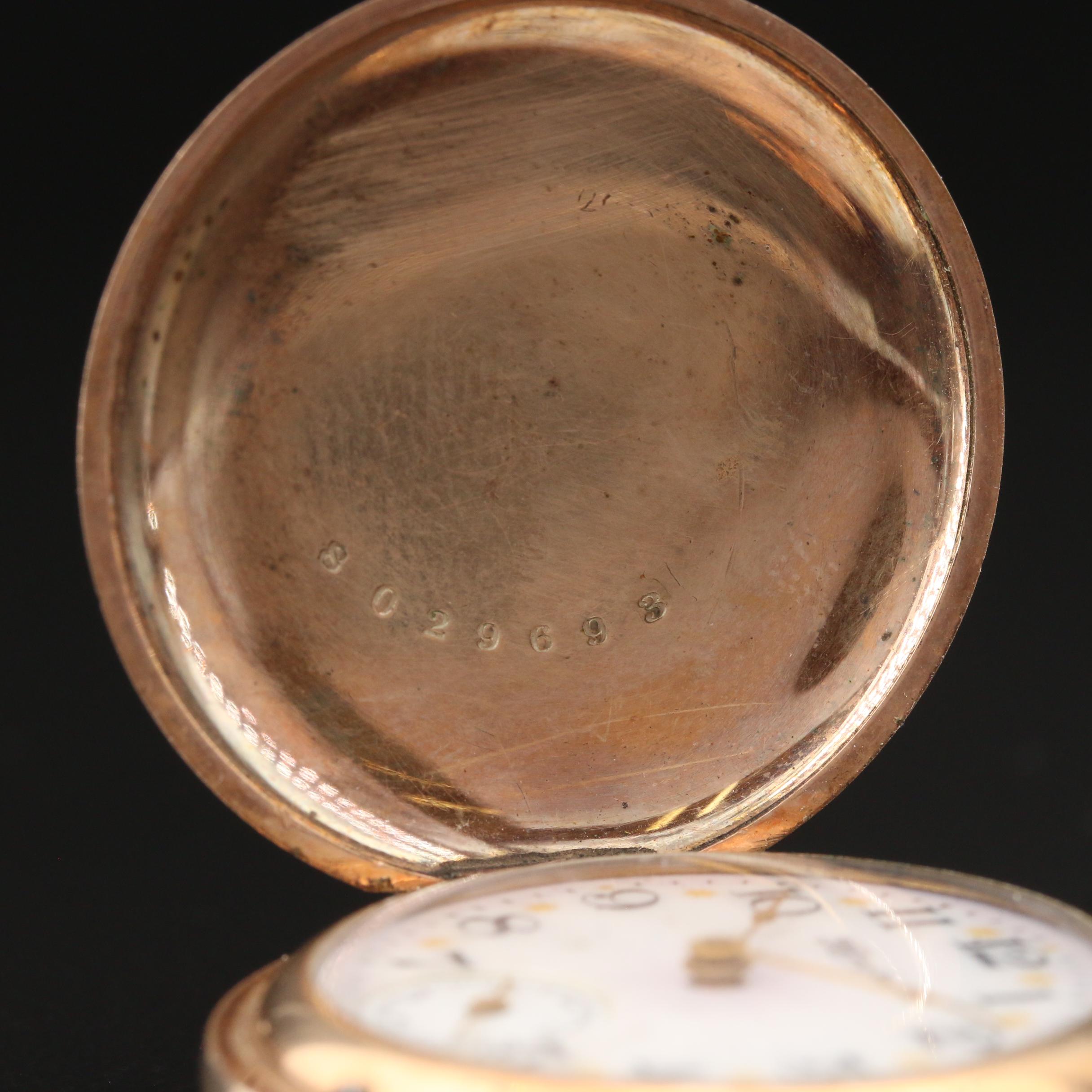 1912 Hampden Small Hunting Case Pocket Watch
