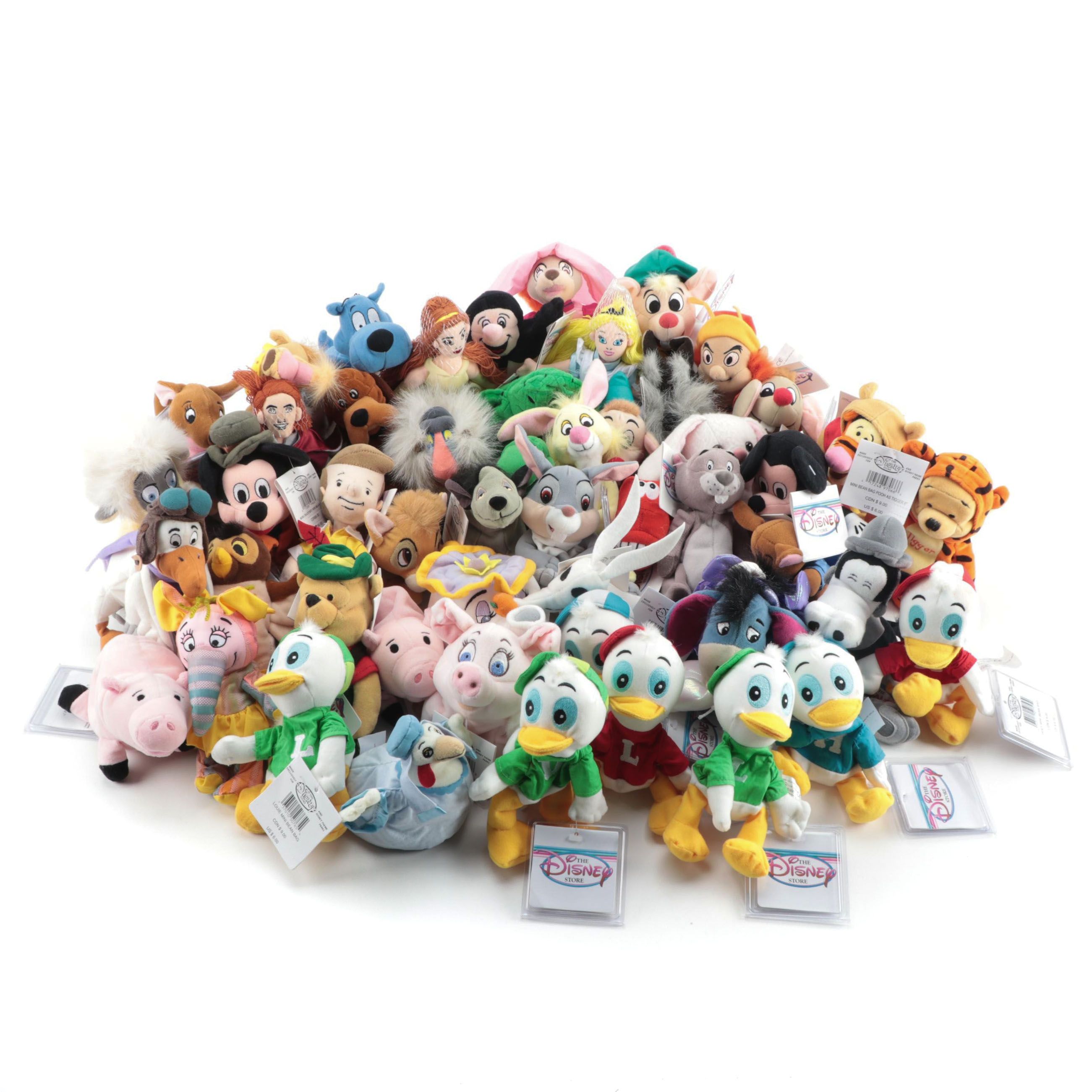 Walt Disney Plush Characters Including "Cuppy" and "Toy Story"