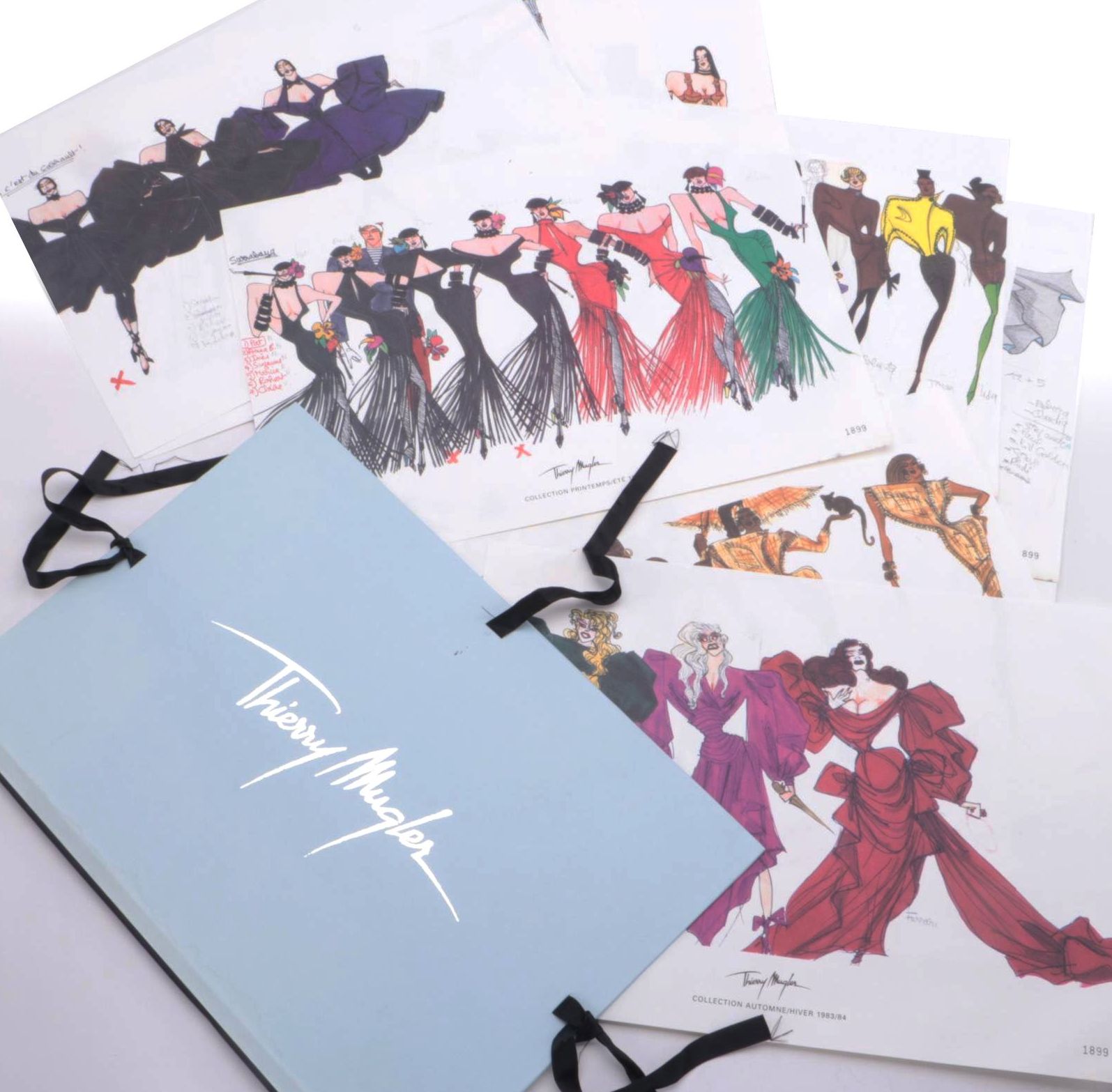 Offset Lithograph Portfolio after Thierry Mugler Fashion Illustrations, 1998