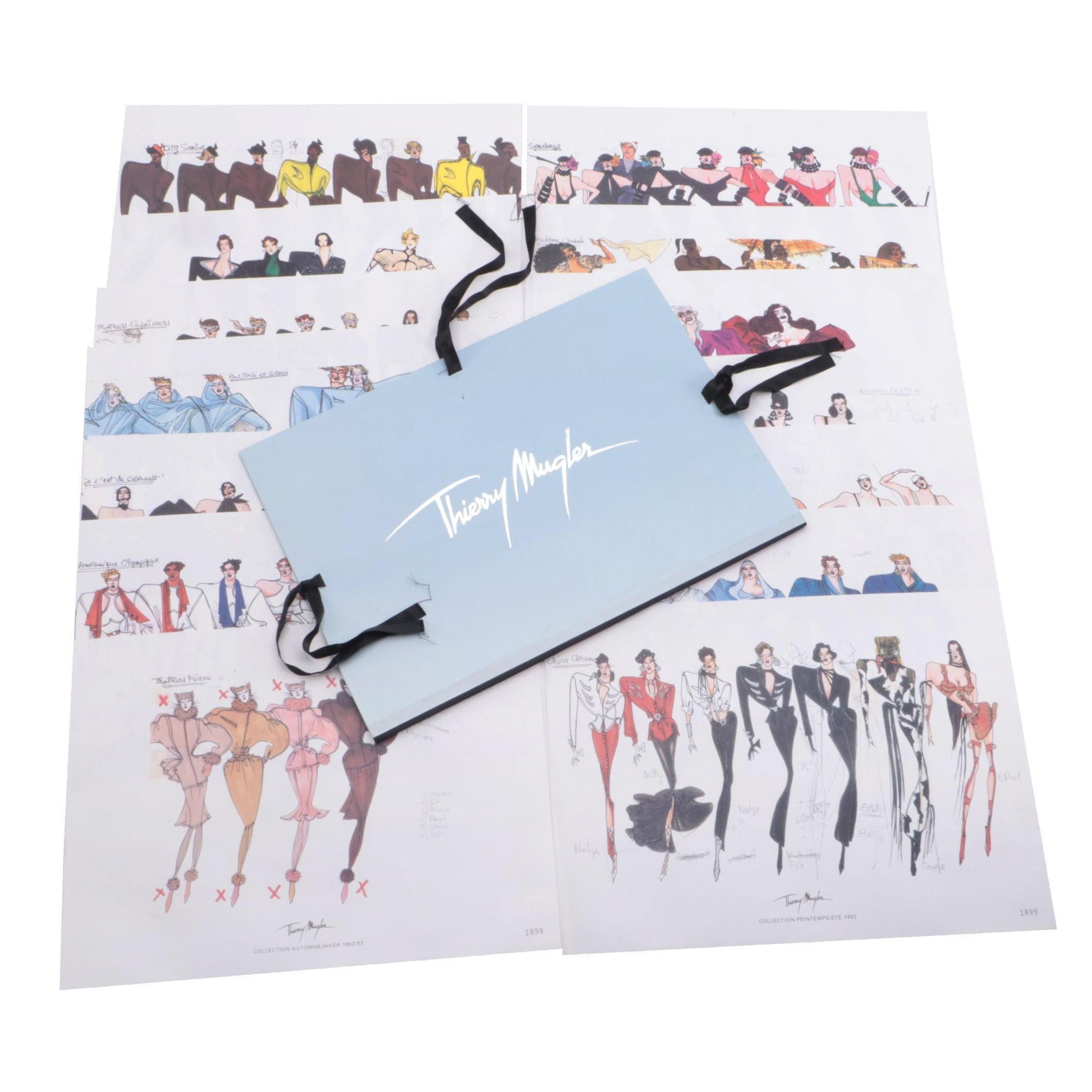 Offset Lithograph Portfolio after Thierry Mugler Fashion Illustrations, 1998
