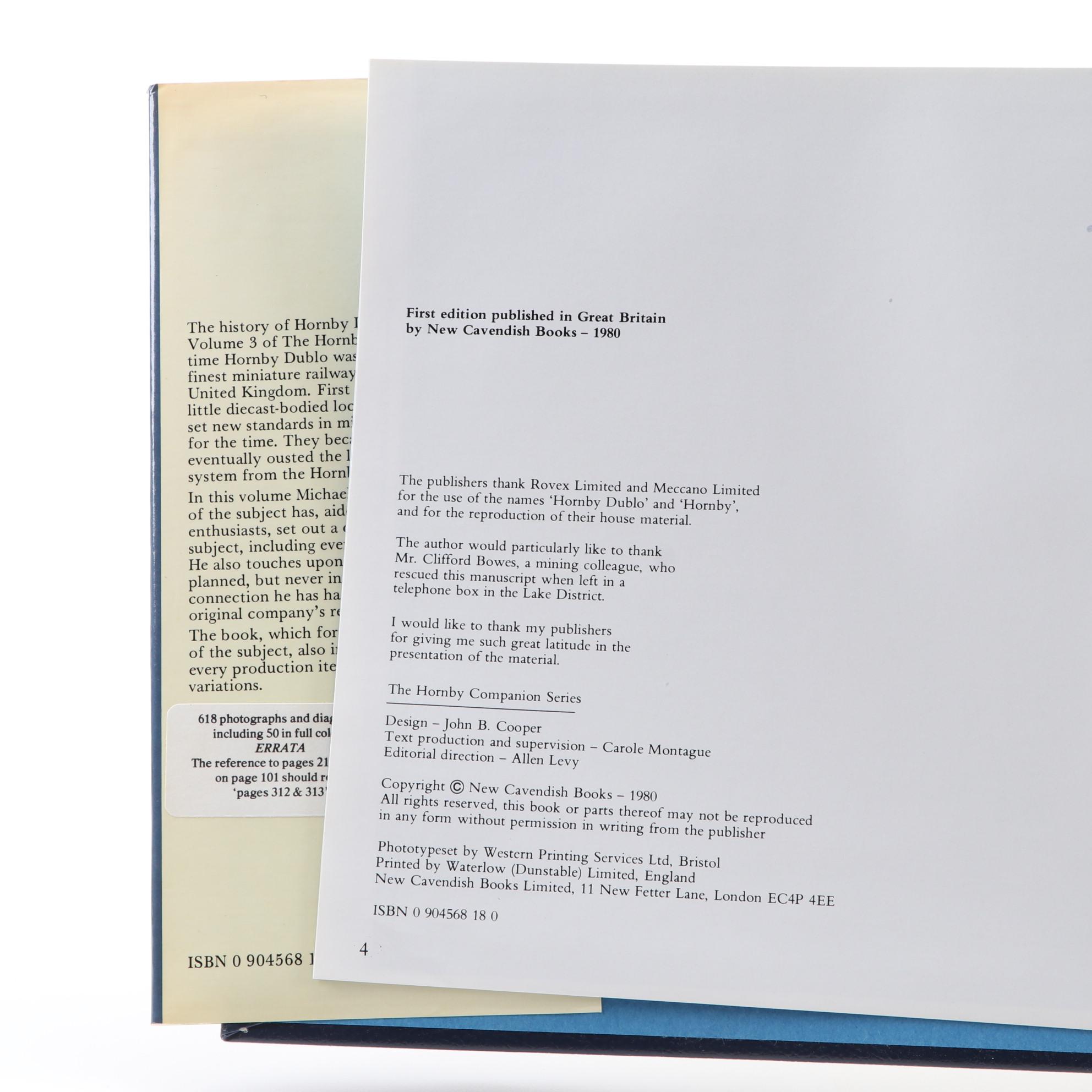 "The Hornby Companion Series" Trains, Models, and Miniatures Reference Books