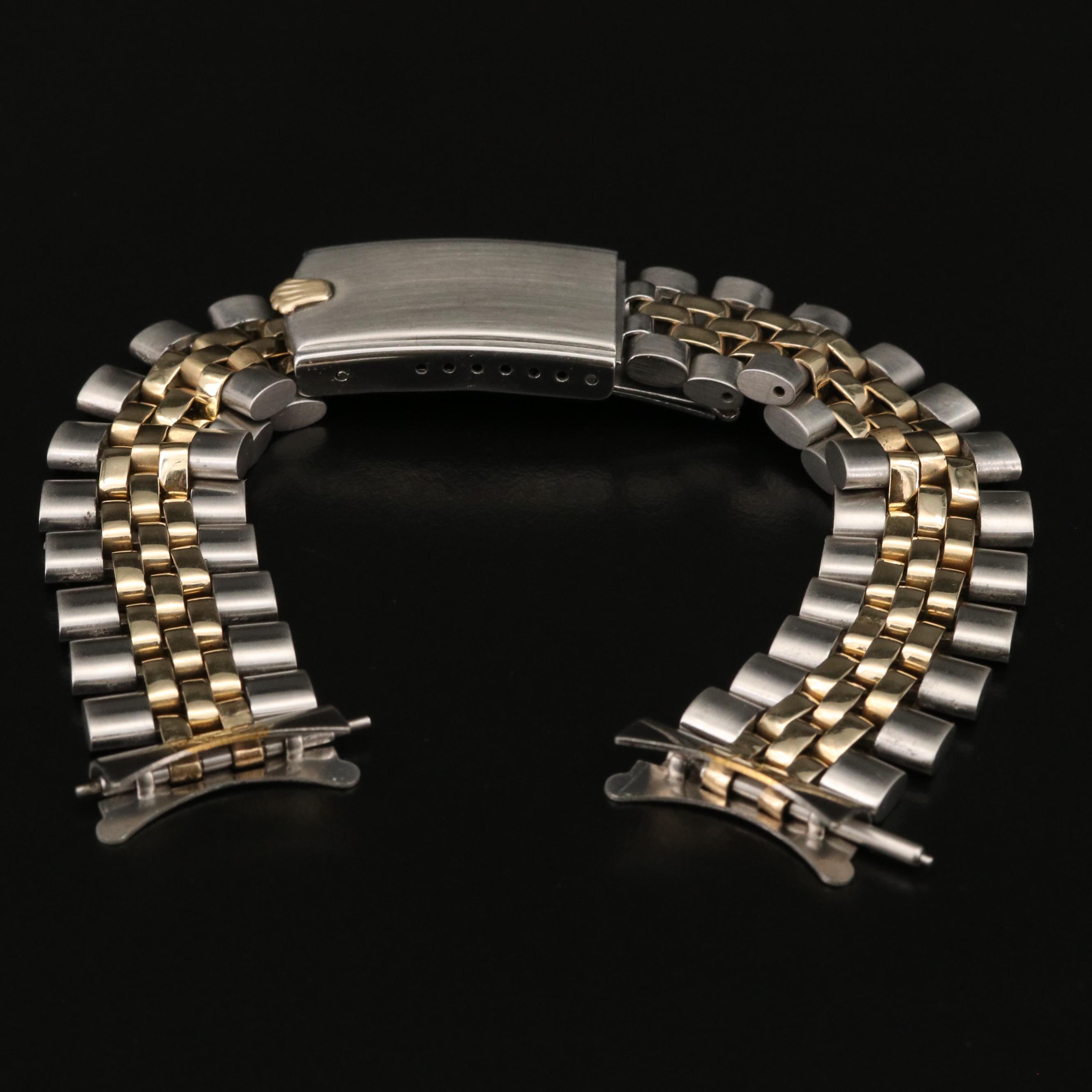 Vintage Rolex U.S.A. Oval Link 14K and Stainless Steel Jubilee Bracelet