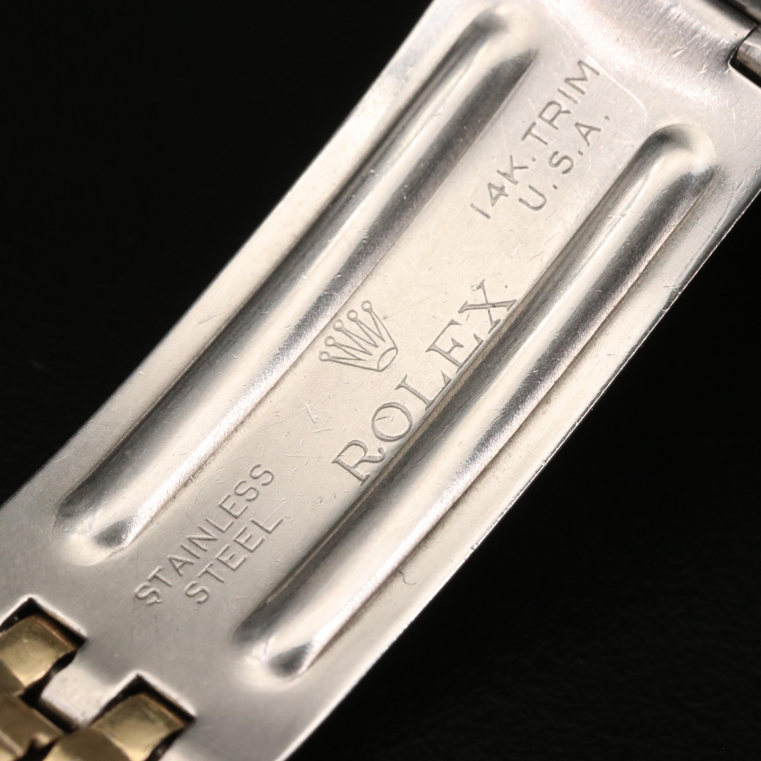 Vintage Rolex U.S.A. Oval Link 14K and Stainless Steel Jubilee Bracelet