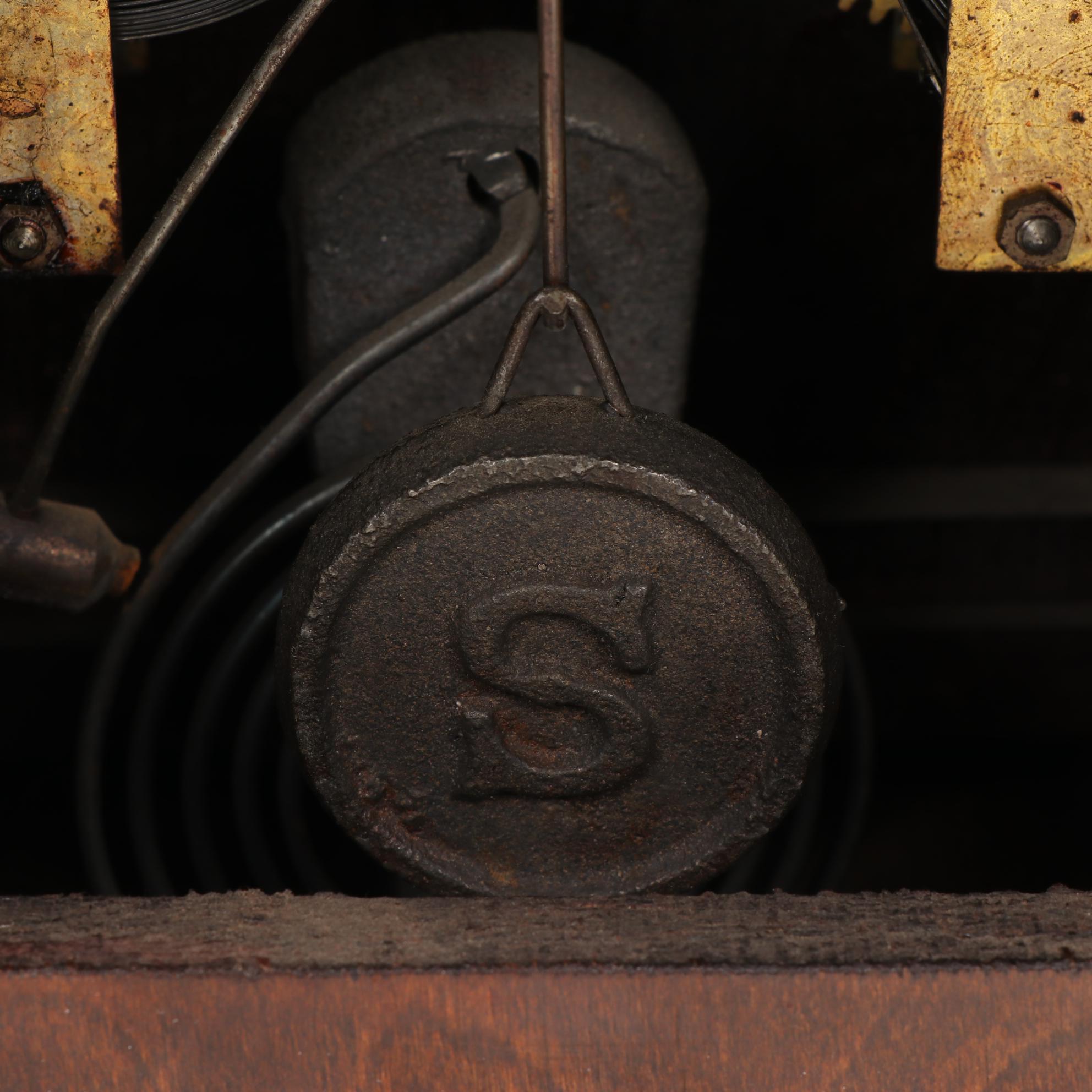 Sessions Walnut and Hamburg American  Etched Brass Tambour Mantle Clocks