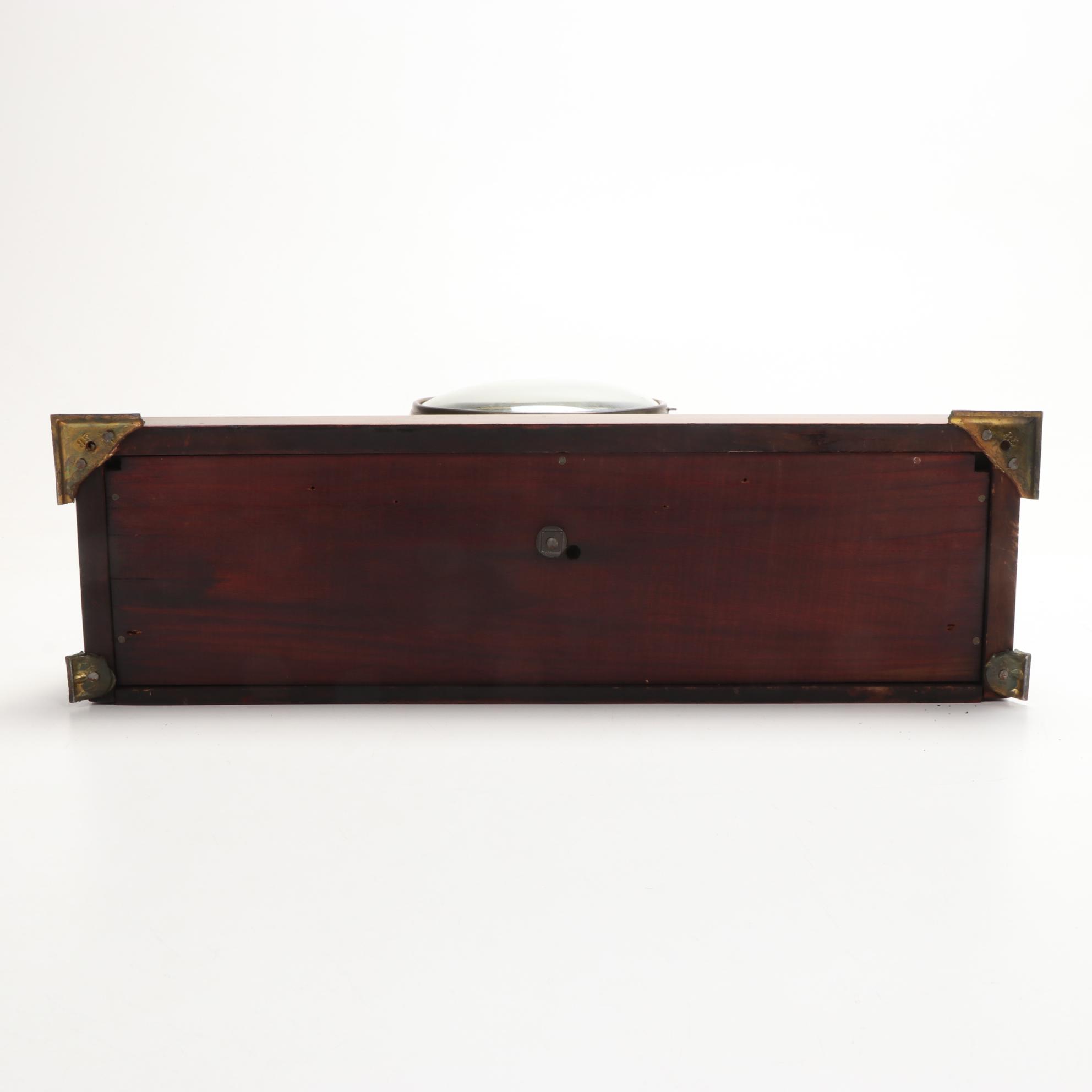 Sessions Walnut and Hamburg American  Etched Brass Tambour Mantle Clocks