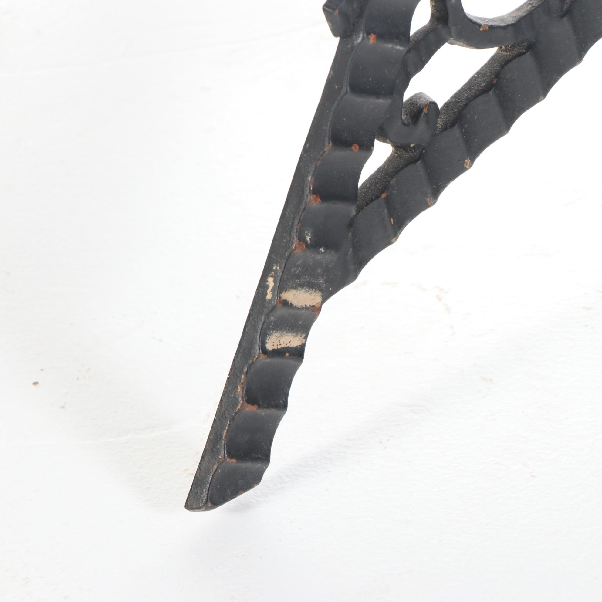 Verona Art Deco Cast Iron Magazine Rack, circa 1930