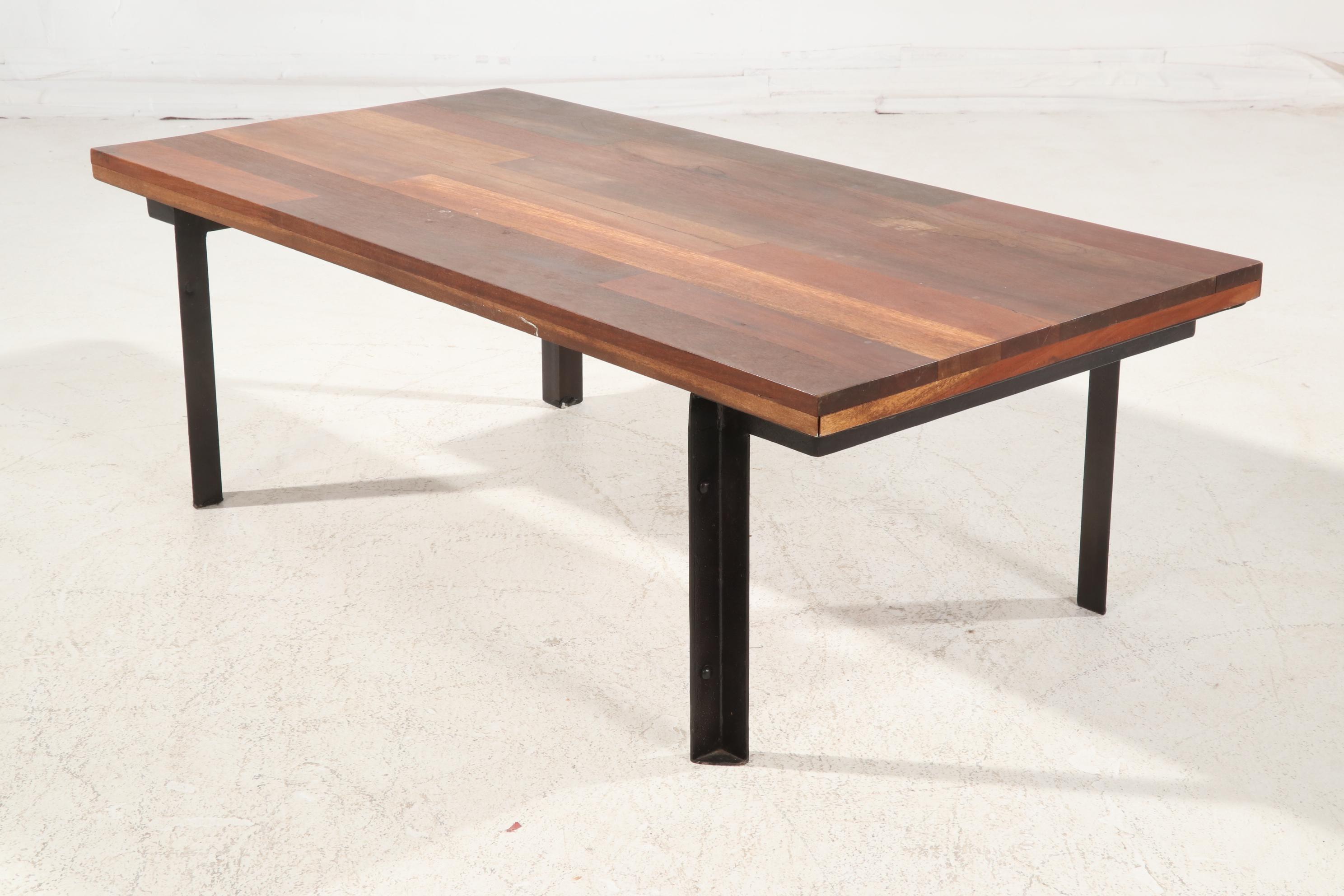 West Elm Steel and Wood Coffee Table