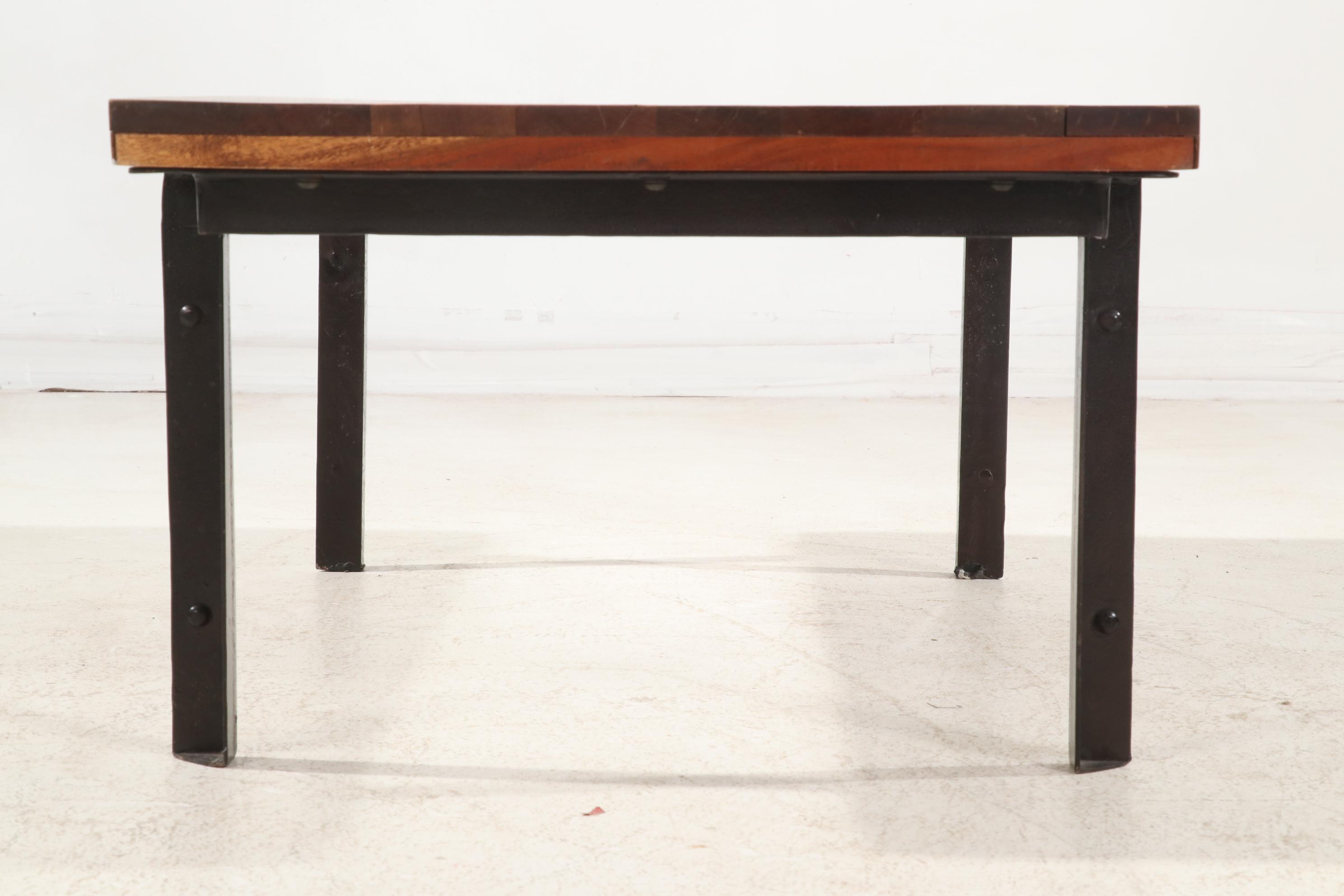 West Elm Steel and Wood Coffee Table