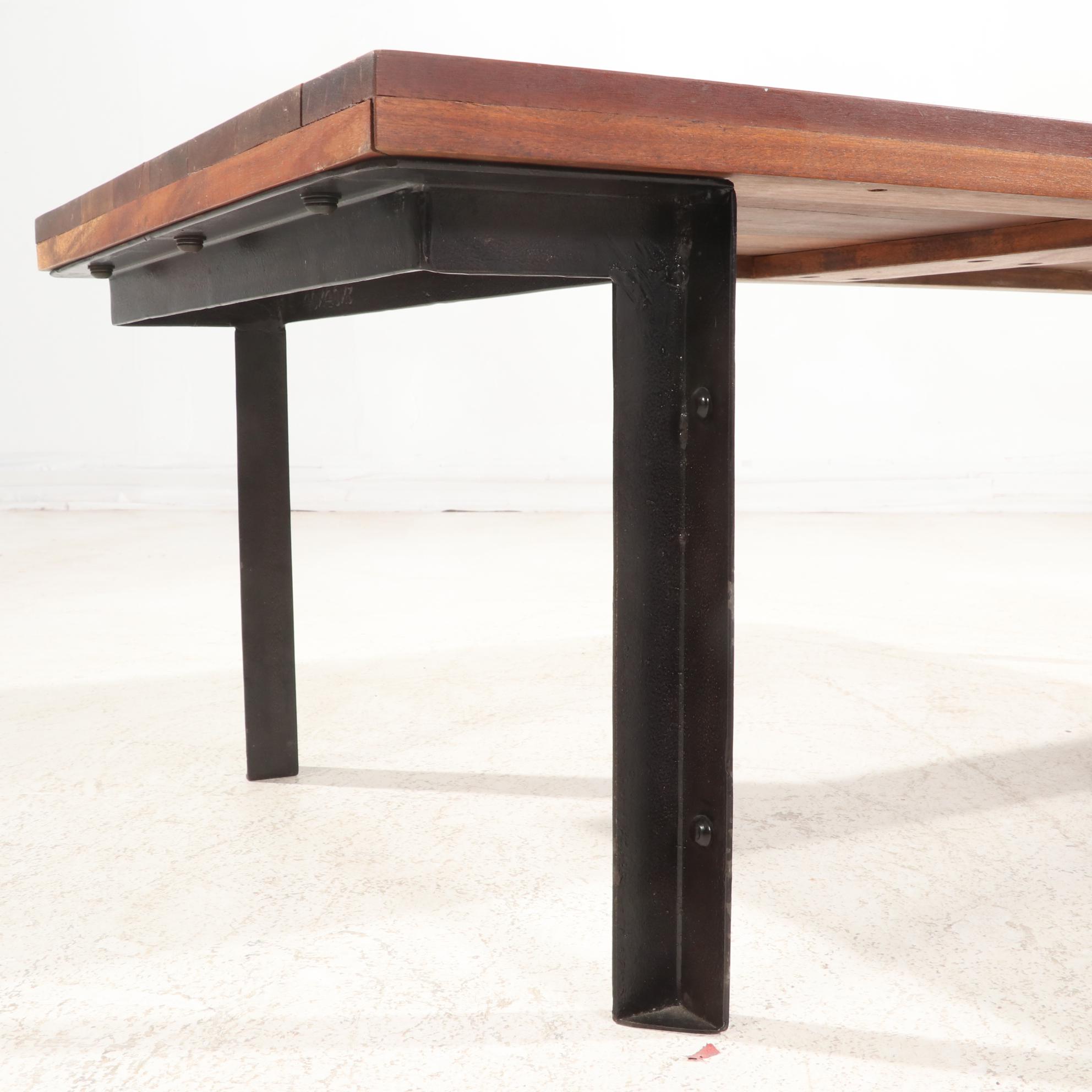 West Elm Steel and Wood Coffee Table