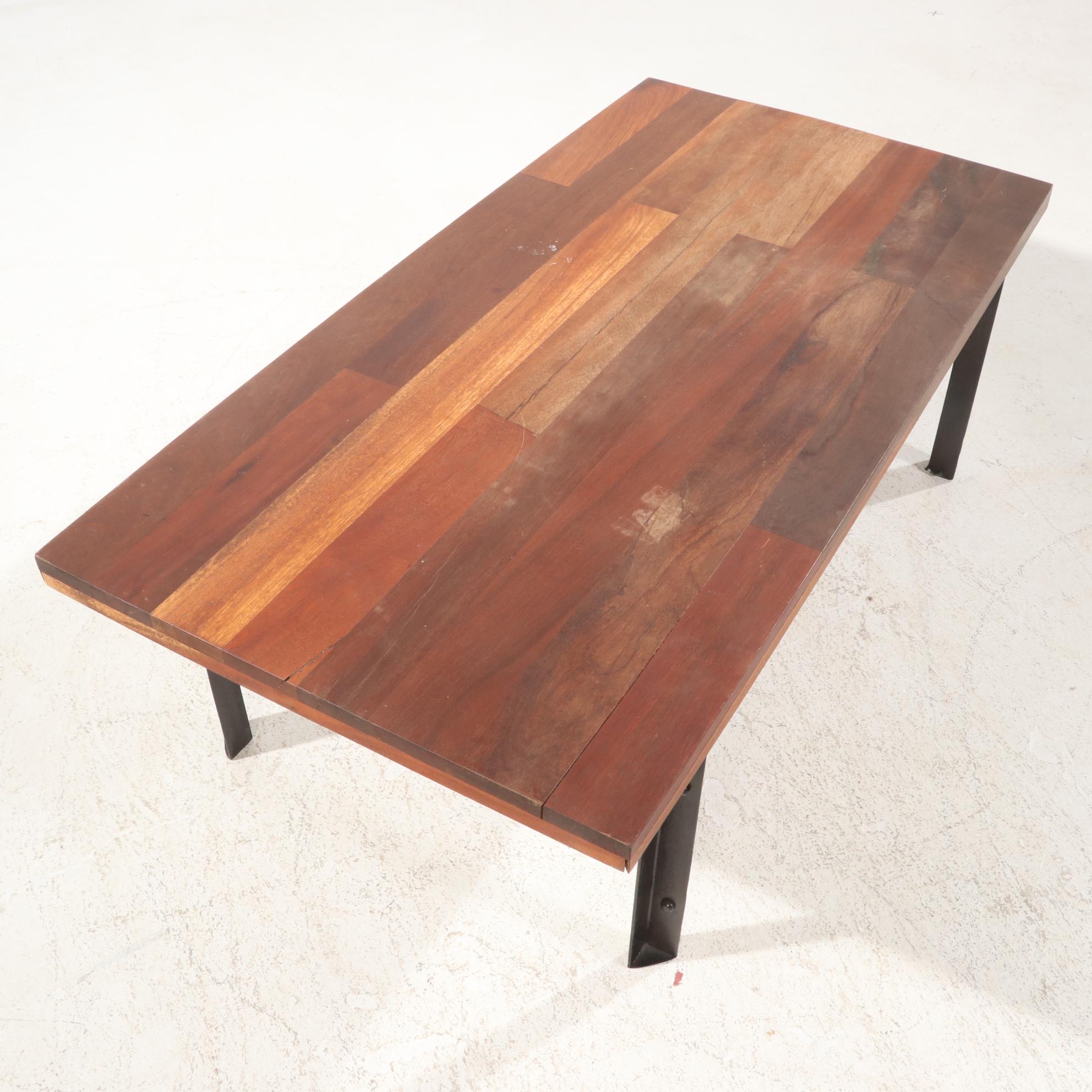 West Elm Steel and Wood Coffee Table