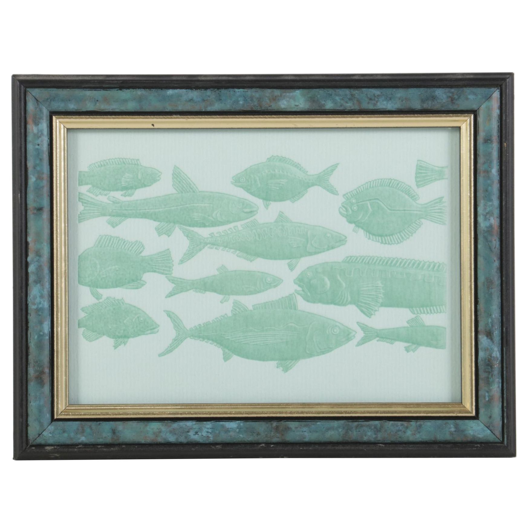 Chong and Judi Lim Embossed Fish Print, 21st century