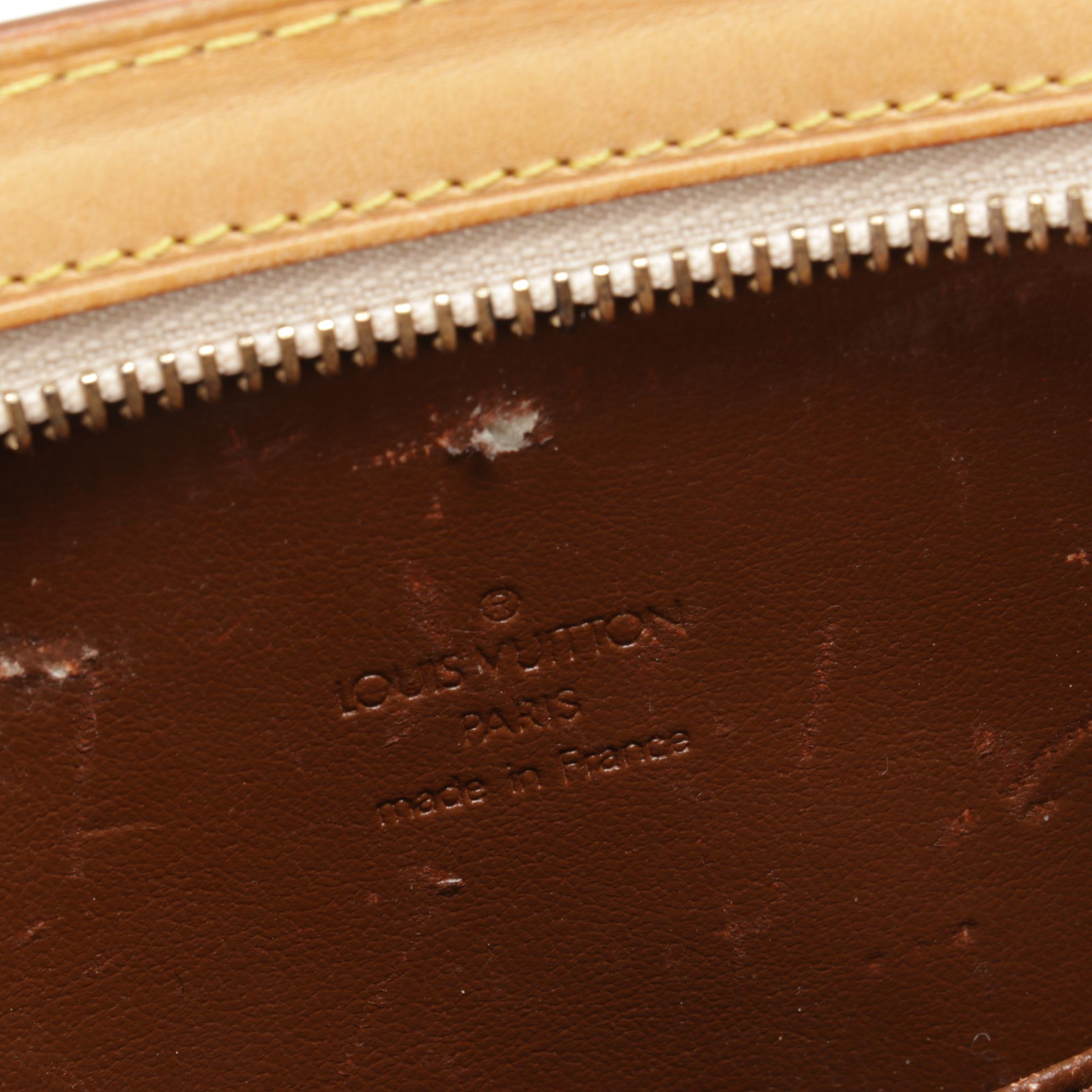 Louis Vuitton Forsyth GM Bag in Bronze Monogram Vernis and Vachetta Leather