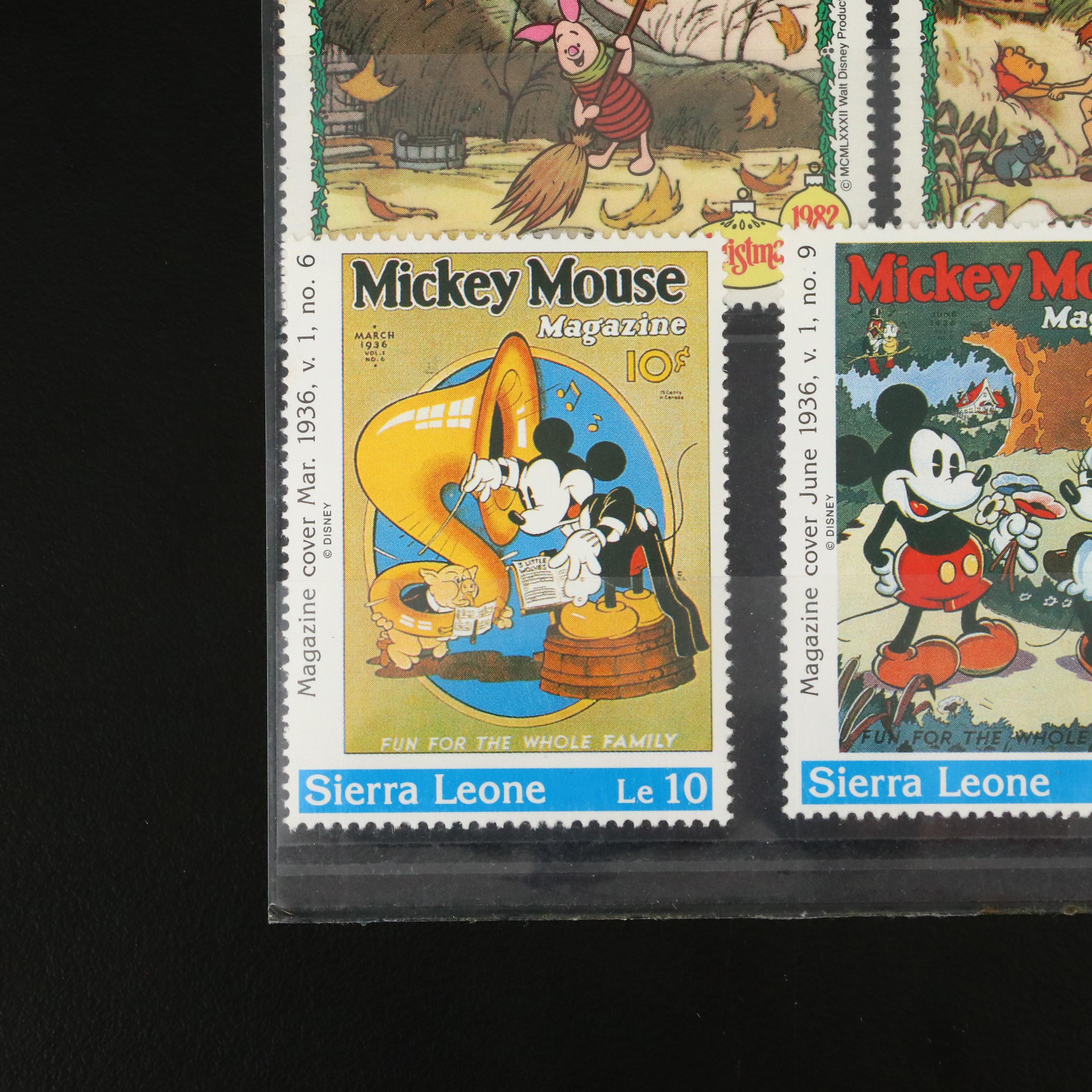 Twelve Sets of U.S. and Foreign Stamps