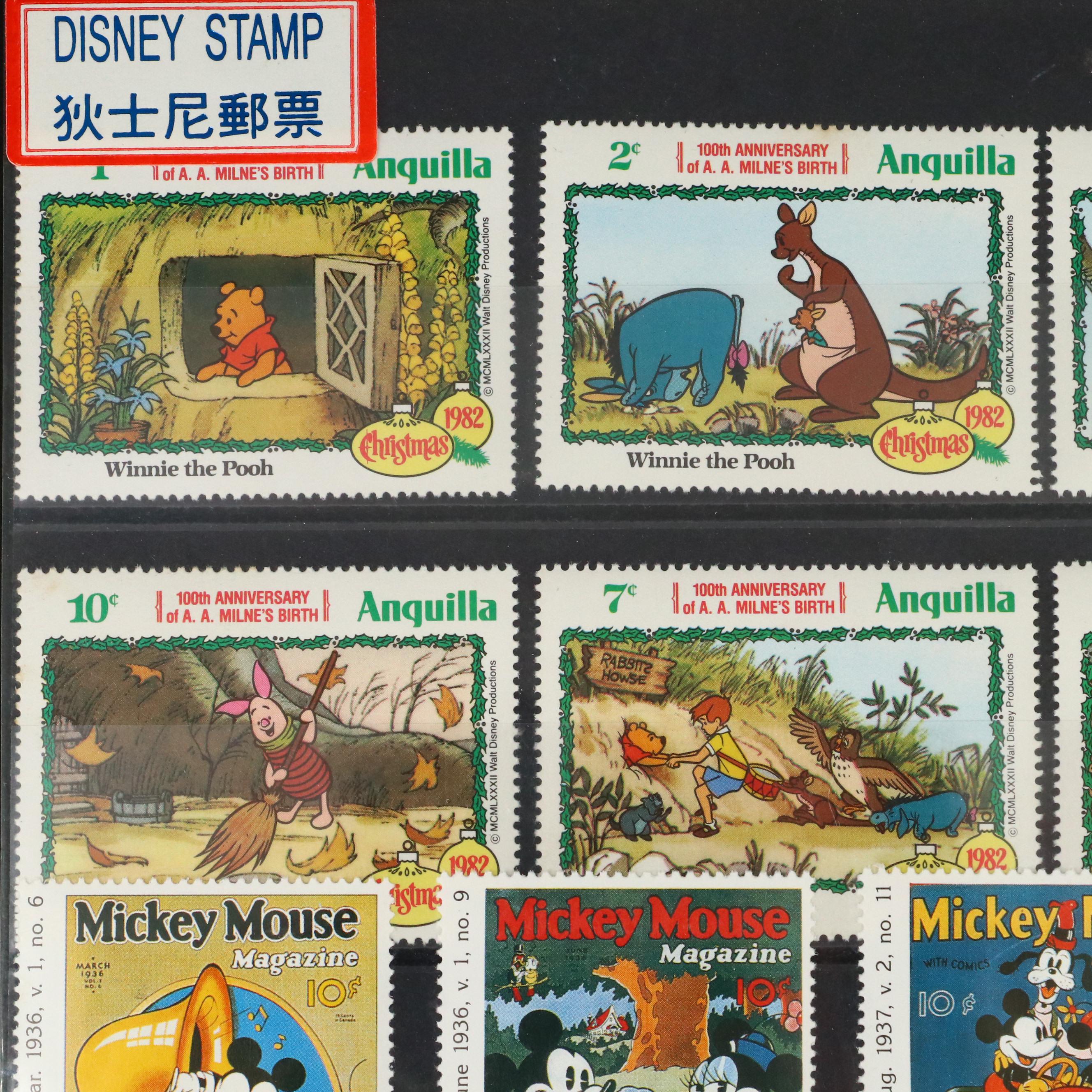 Twelve Sets of U.S. and Foreign Stamps