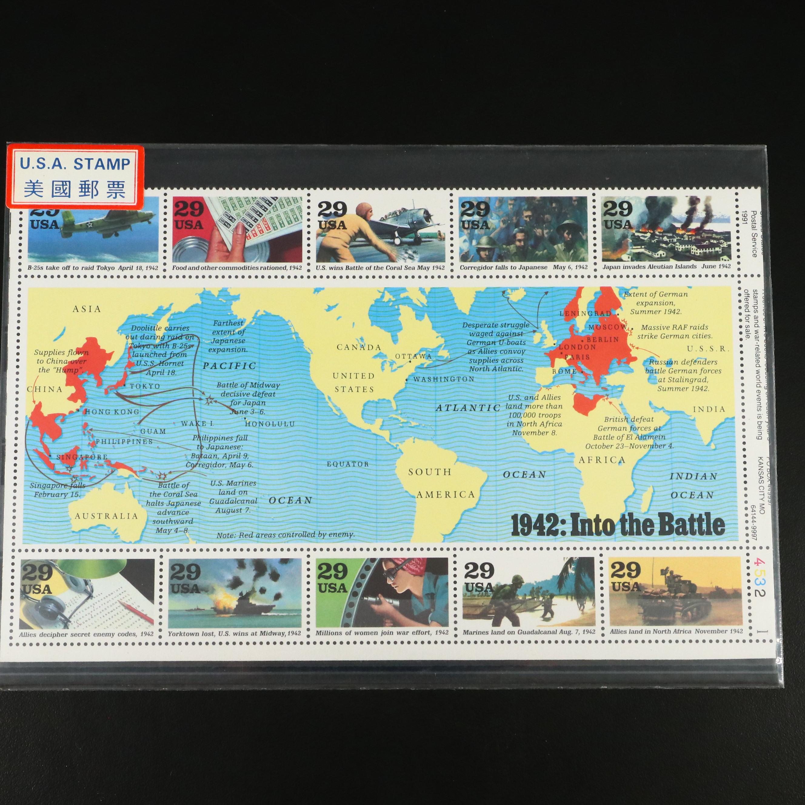 Twelve Sets of U.S. and Foreign Stamps