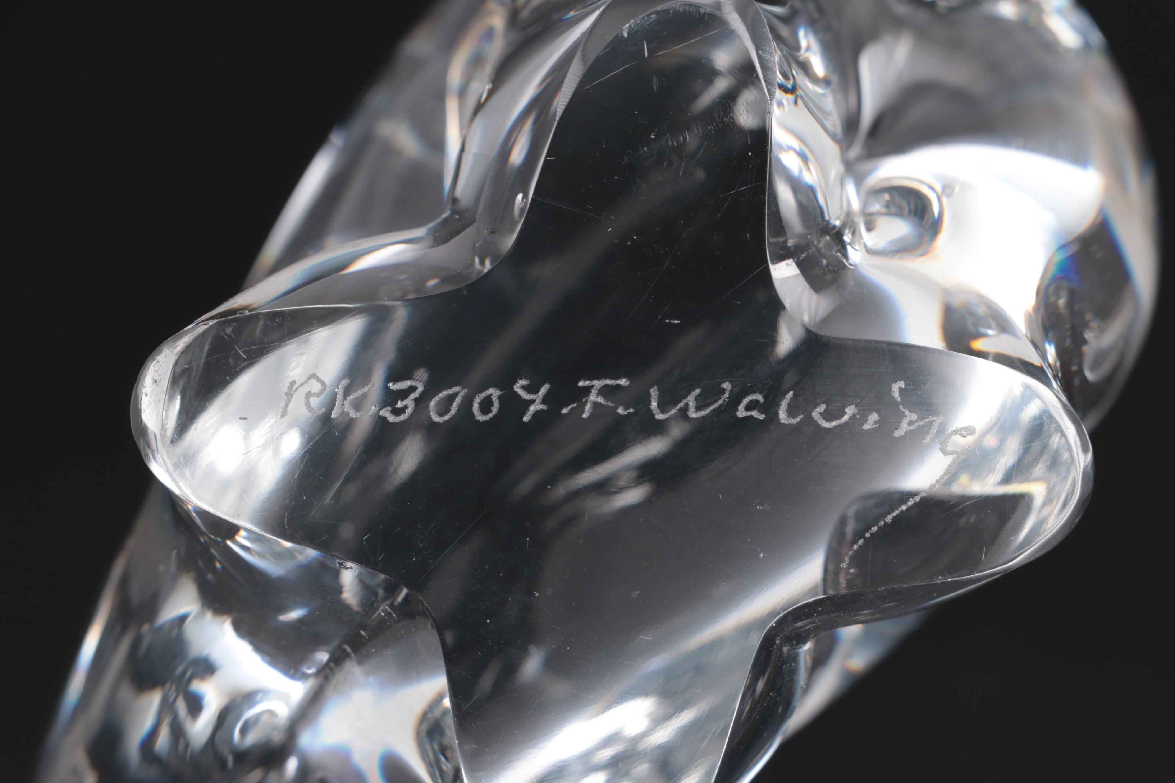 Steuben Mouse Figurine and F. Walving Swedish Glass Polar Bear Figurine