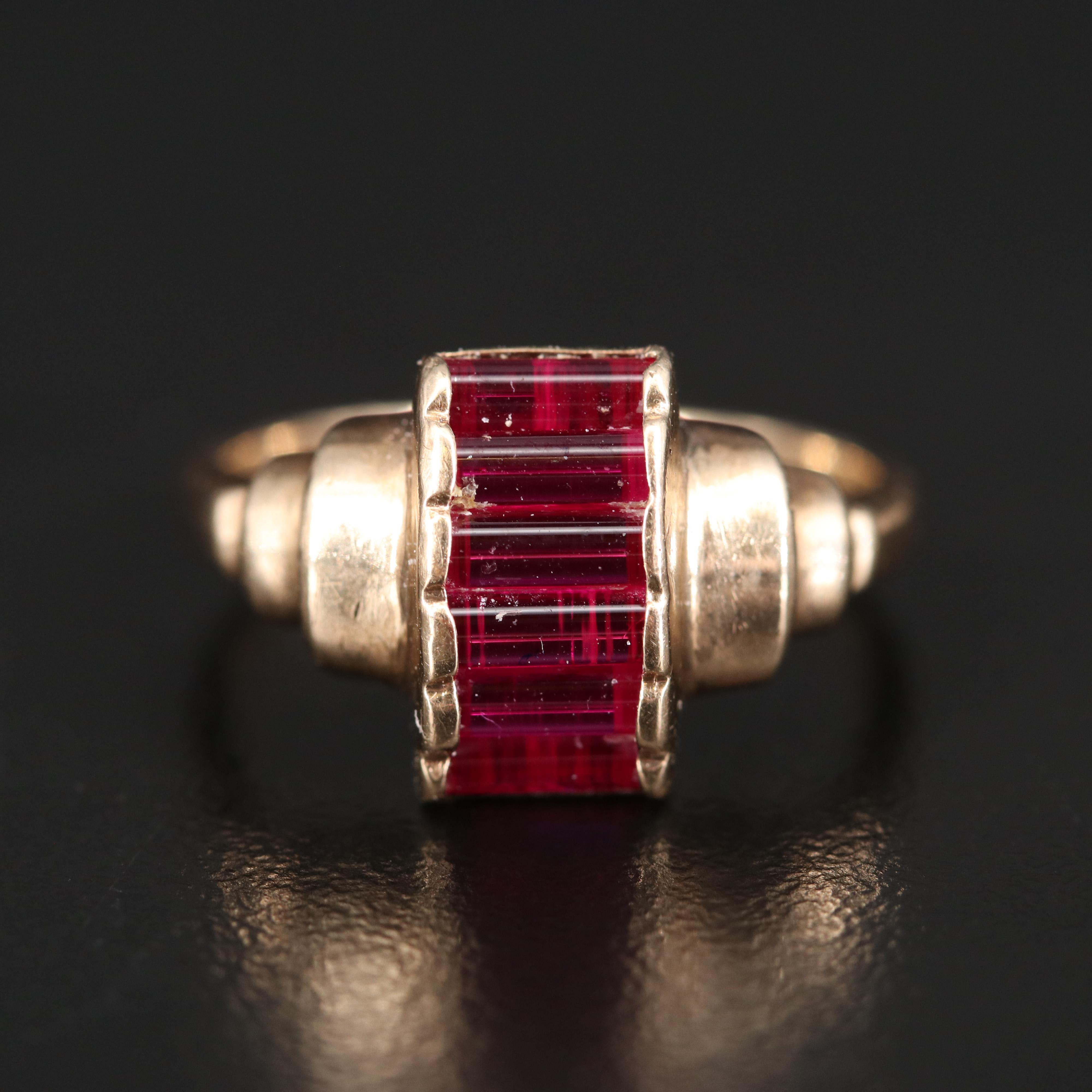 Vintage 10K Ruby and Amethyst Rings