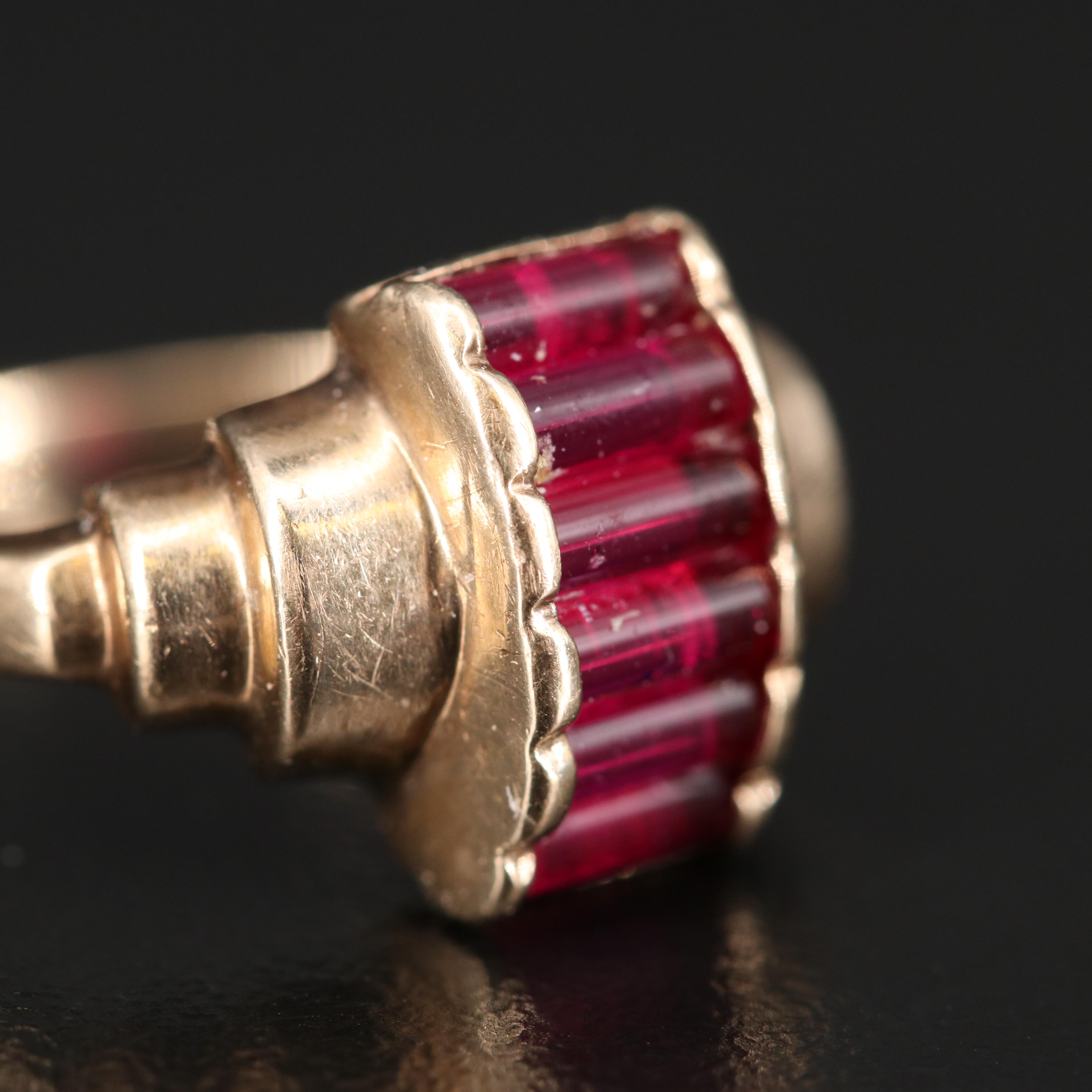Vintage 10K Ruby and Amethyst Rings