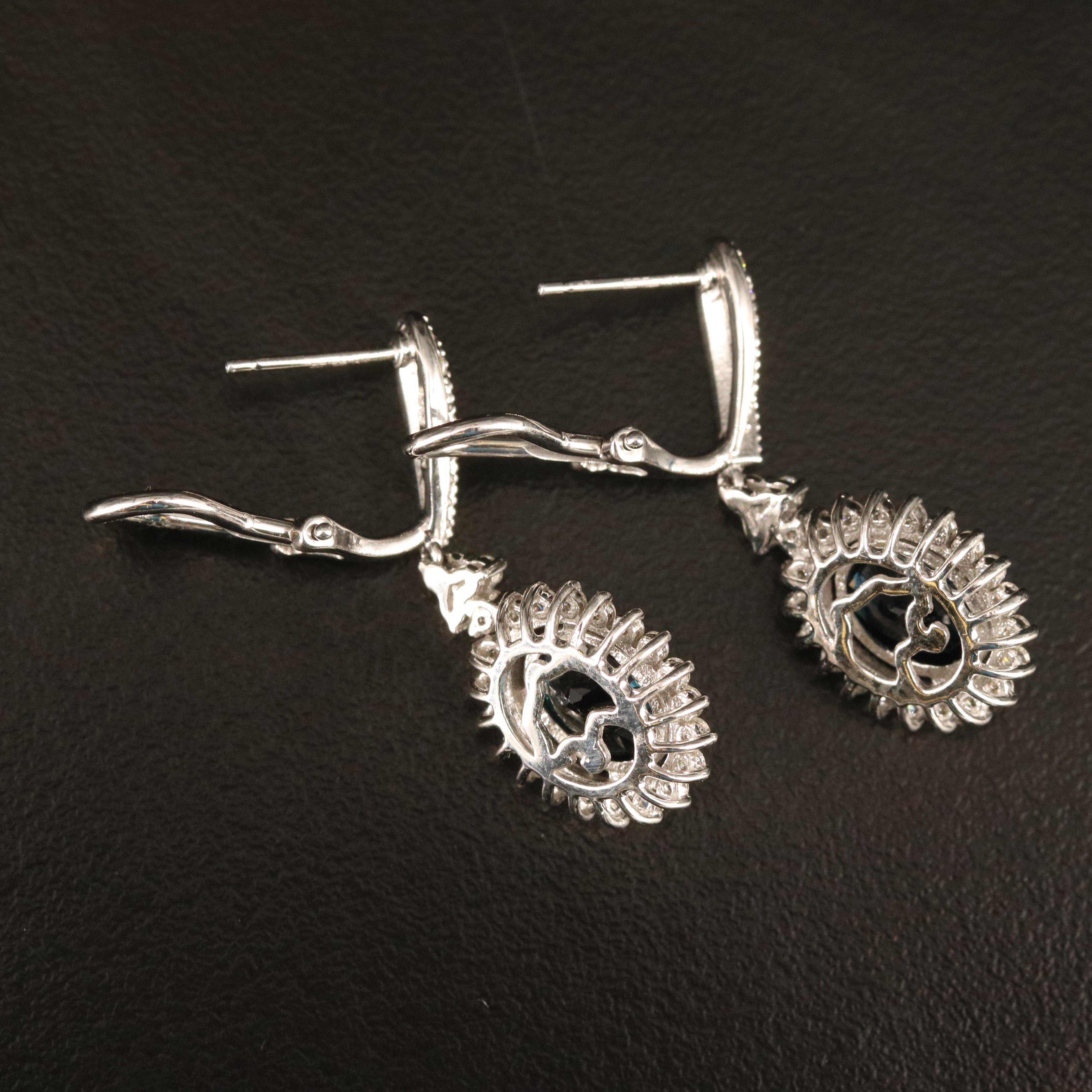 EFFY 14K Sapphire and Diamond Dangle Earrings