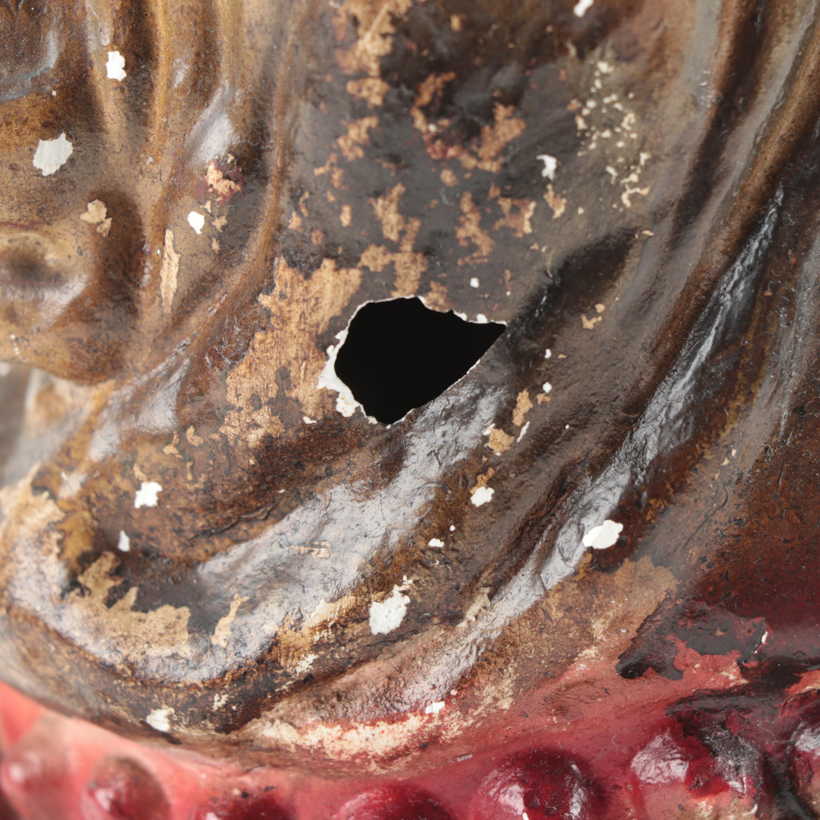 Chalkware American Staffordshire Dog Night Light Lamp