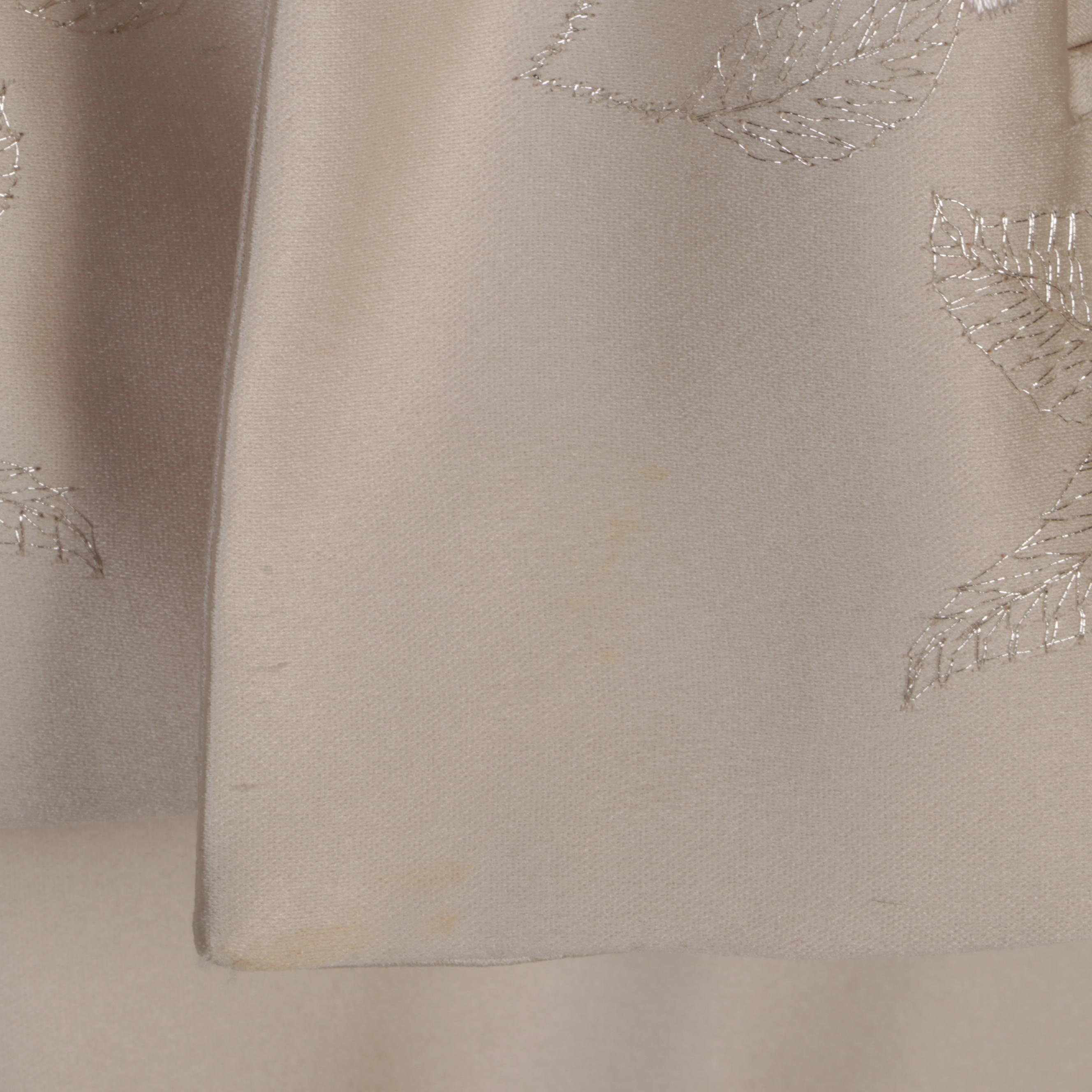 Victor Costa Skirt Suit and Carlisle Pant Suit in Beige with Floral Embroidery