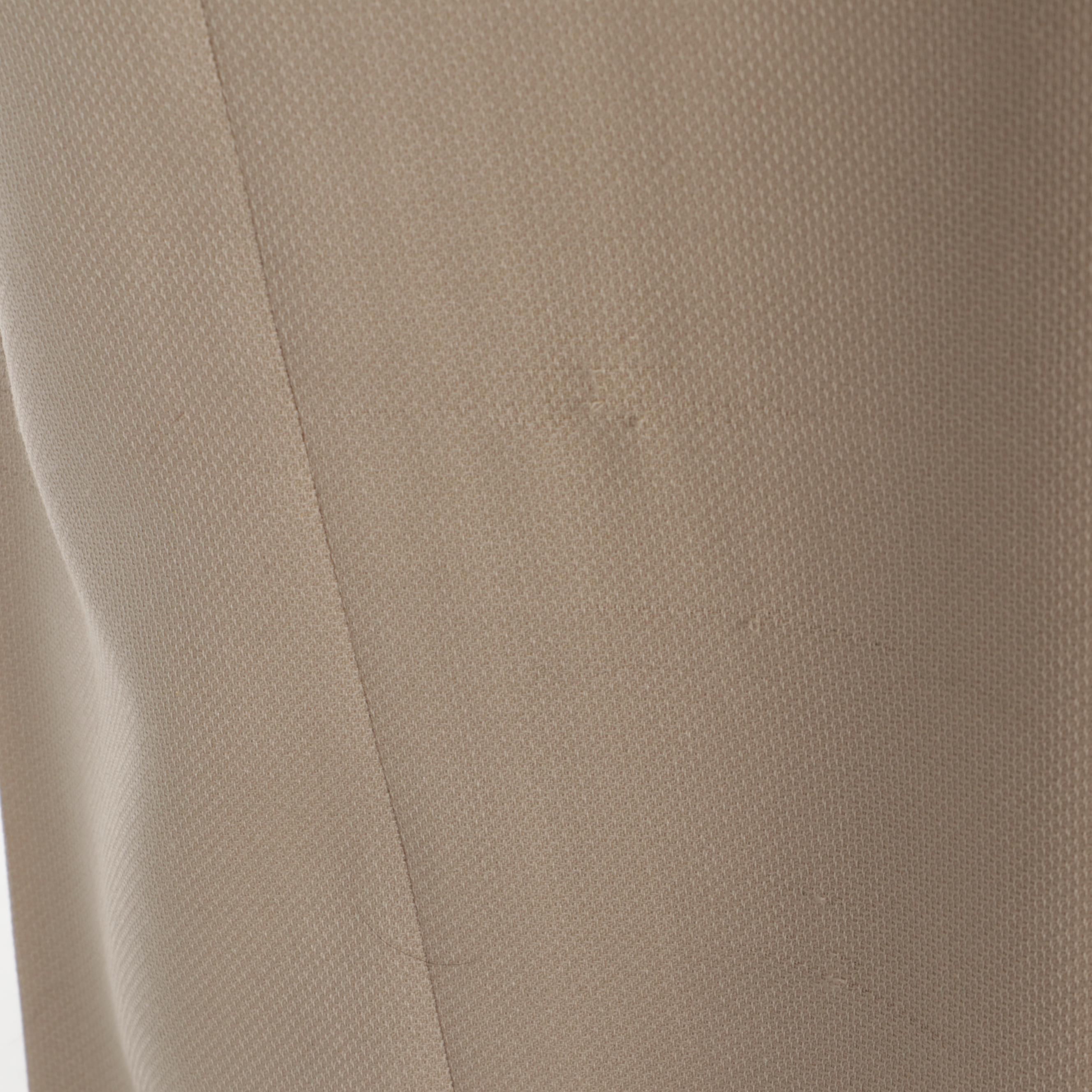 Victor Costa Skirt Suit and Carlisle Pant Suit in Beige with Floral Embroidery