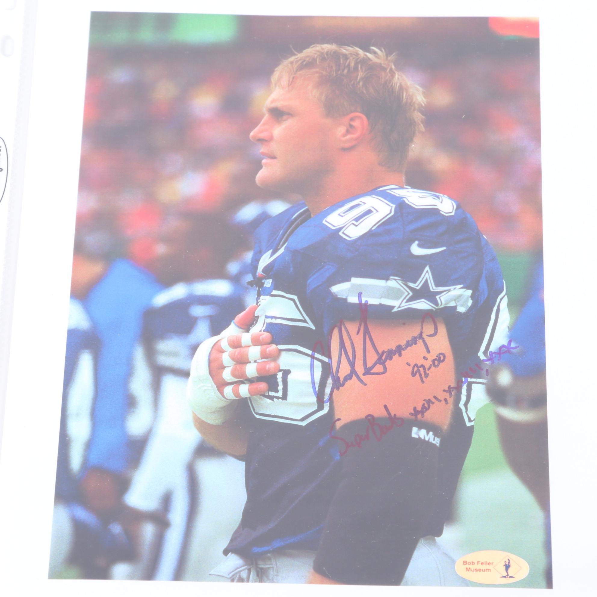 Chad Hennings Signed Dallas Cowboys "Super Bowl Inscribed" Photo Prints, COA