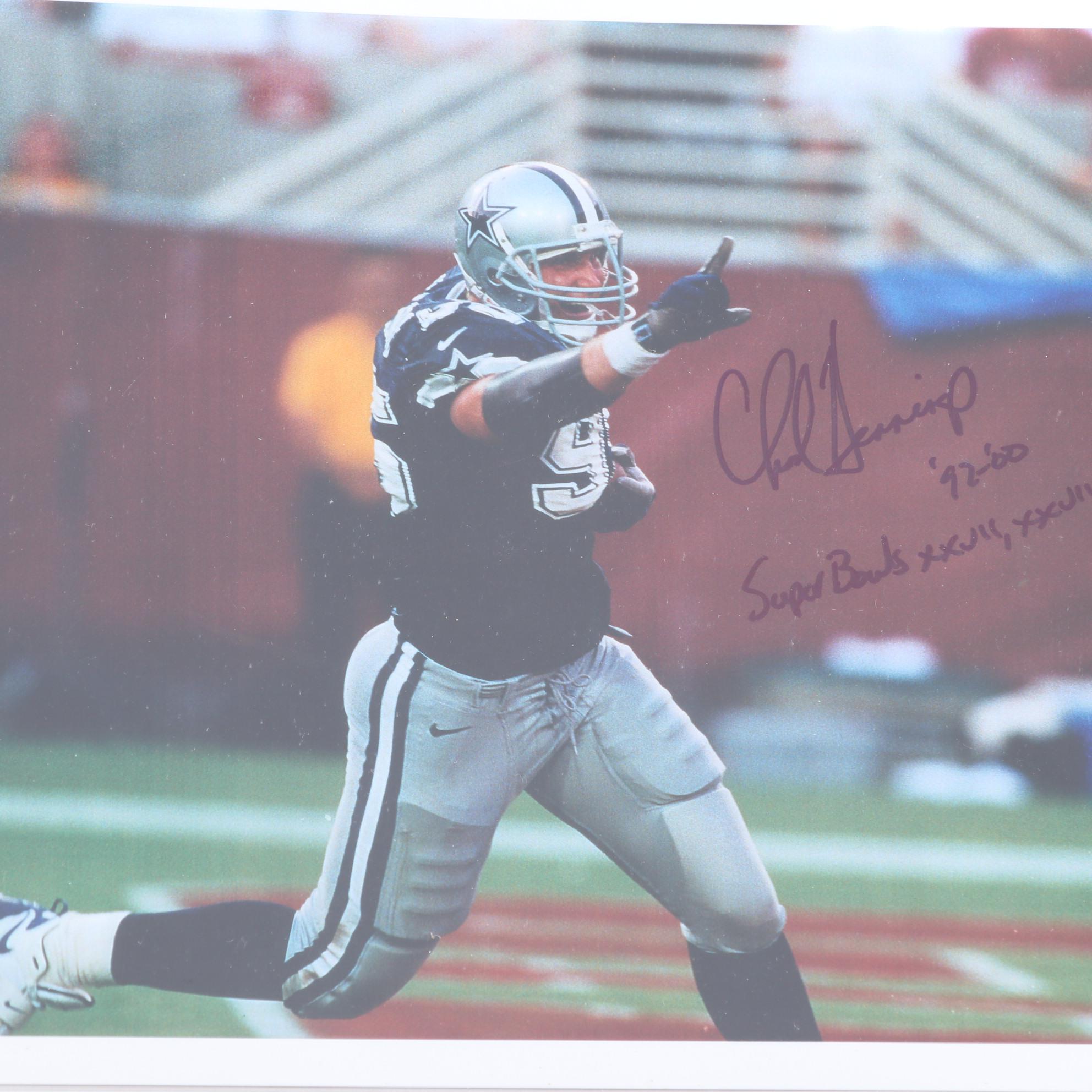 Chad Hennings Signed Dallas Cowboys "Super Bowl Inscribed" Photo Prints, COA