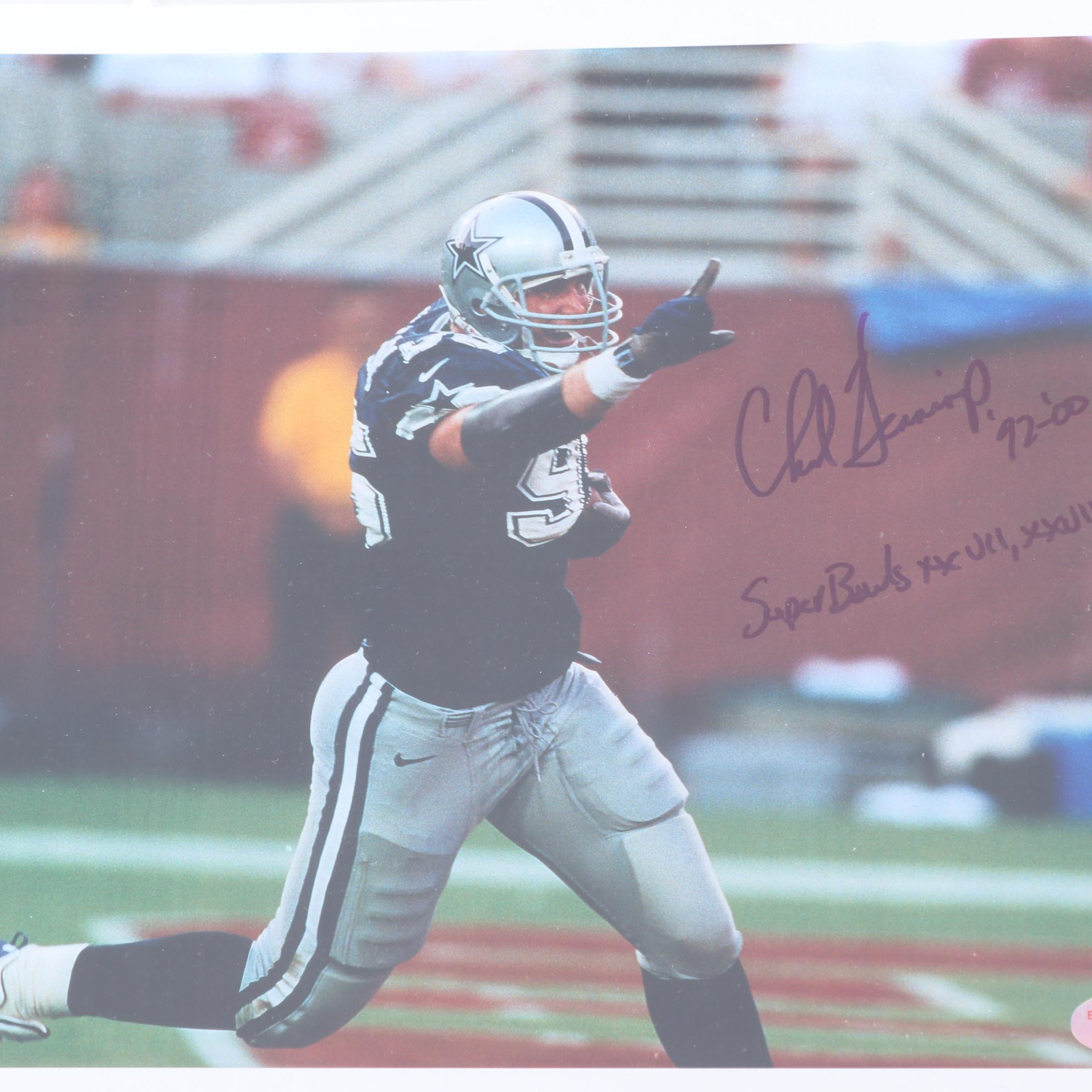 Chad Hennings Signed Dallas Cowboys "Super Bowl Inscribed" Photo Prints, COA