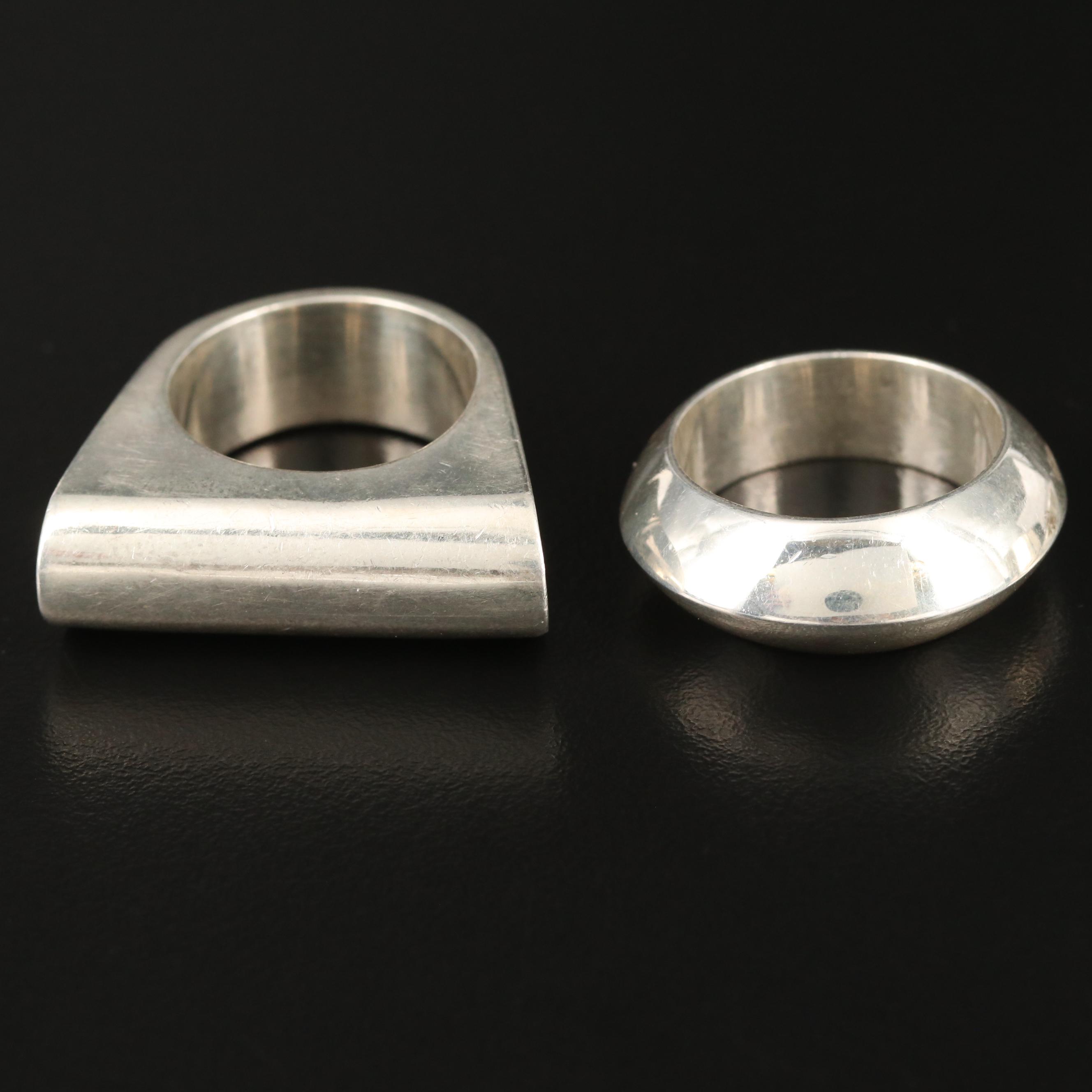 Post Modern Sterling Silver Rings