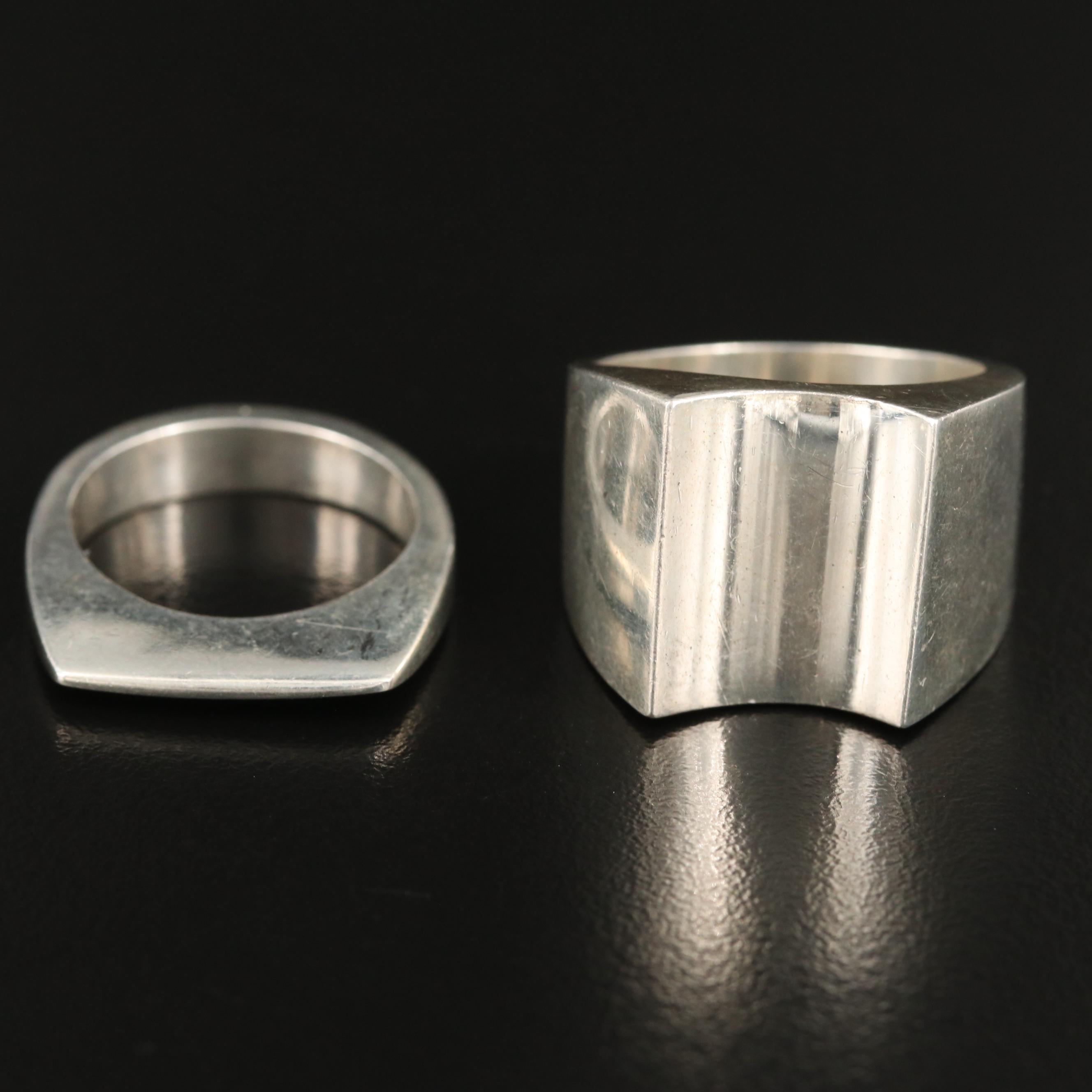 Post Modern Sterling Silver Rings