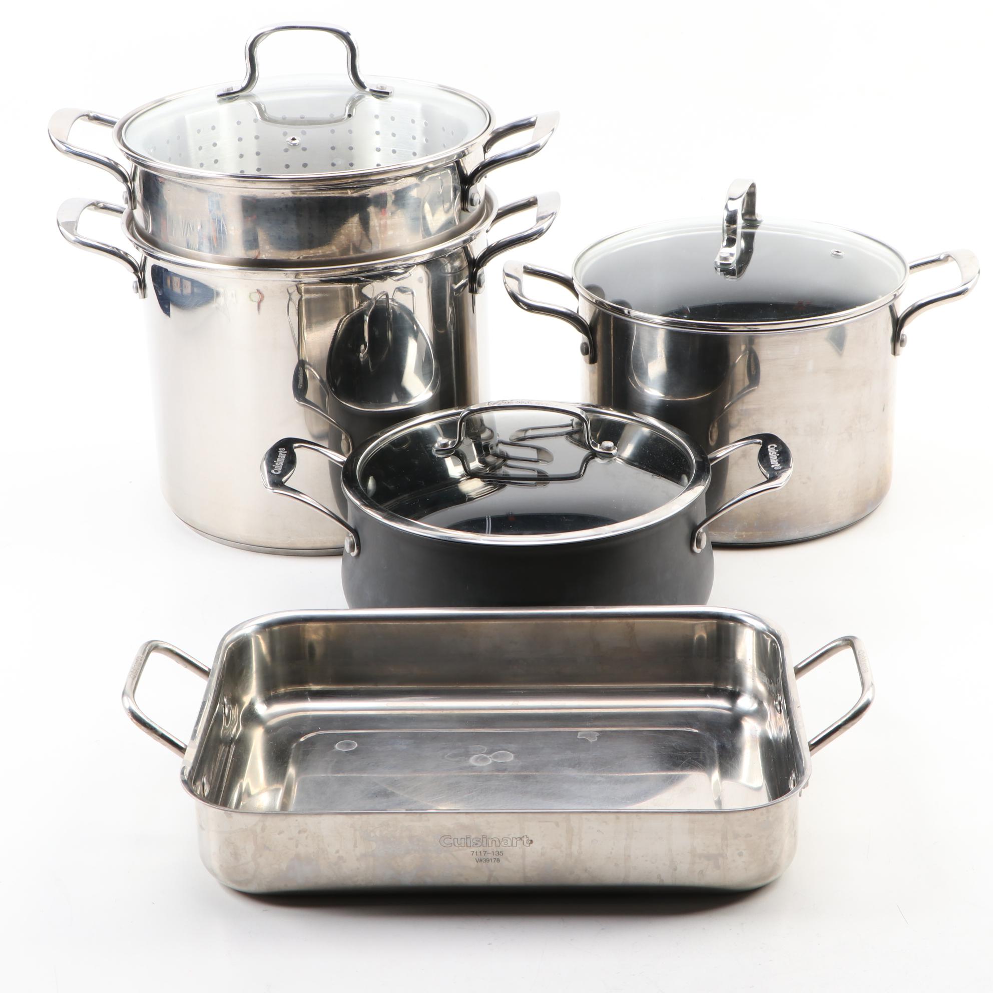Cuisinart Dutch Oven and Roasting Pan with Other Stainless Steel Cookware