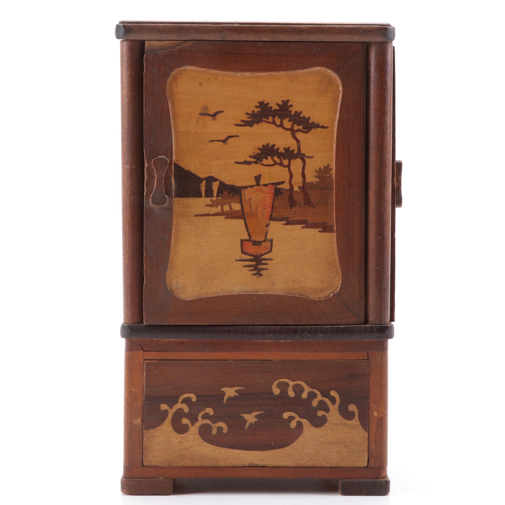 Japanese Four-Sided Cigarette Holder, Mid-20th Century