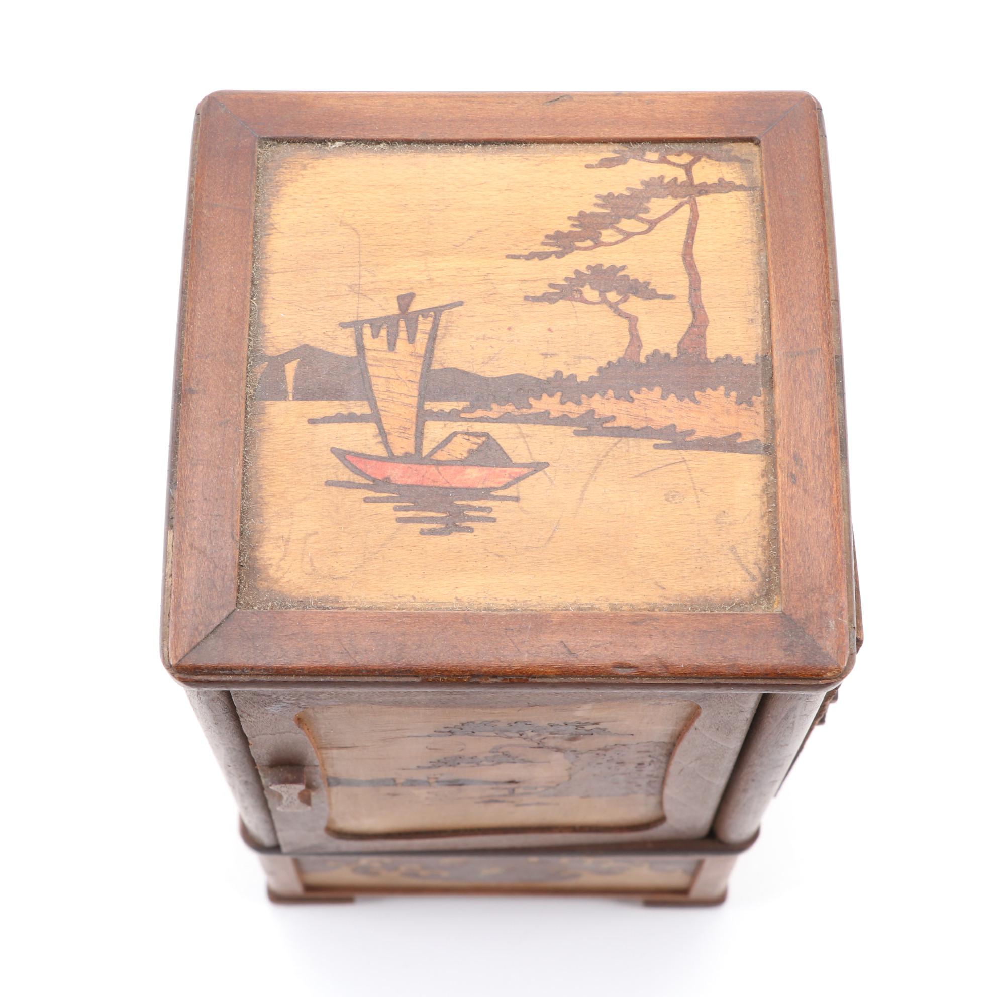 Japanese Four-Sided Cigarette Holder, Mid-20th Century