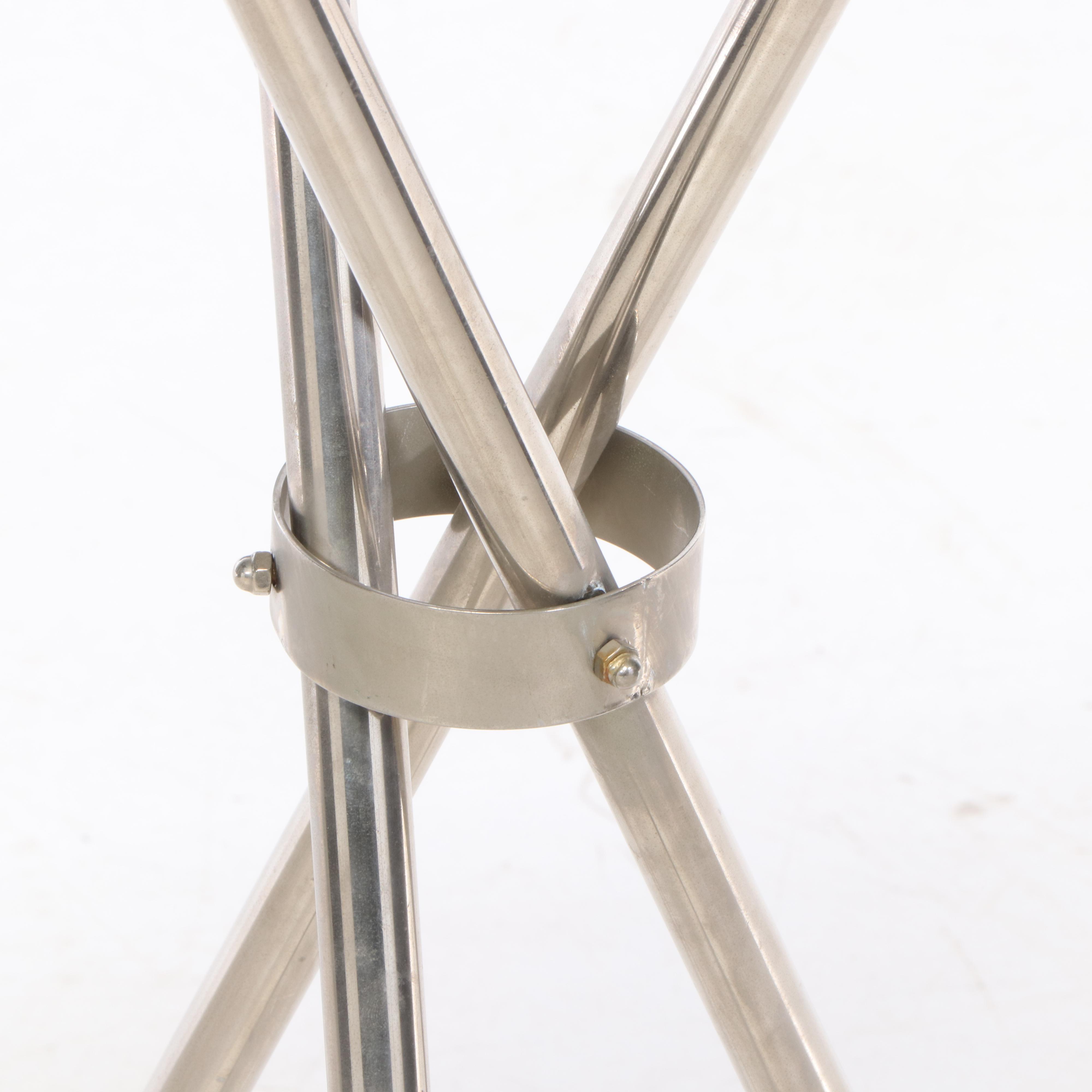 Silver Plate Magic Top Hat Champagne Ice Bucket on Cane-Form Stand