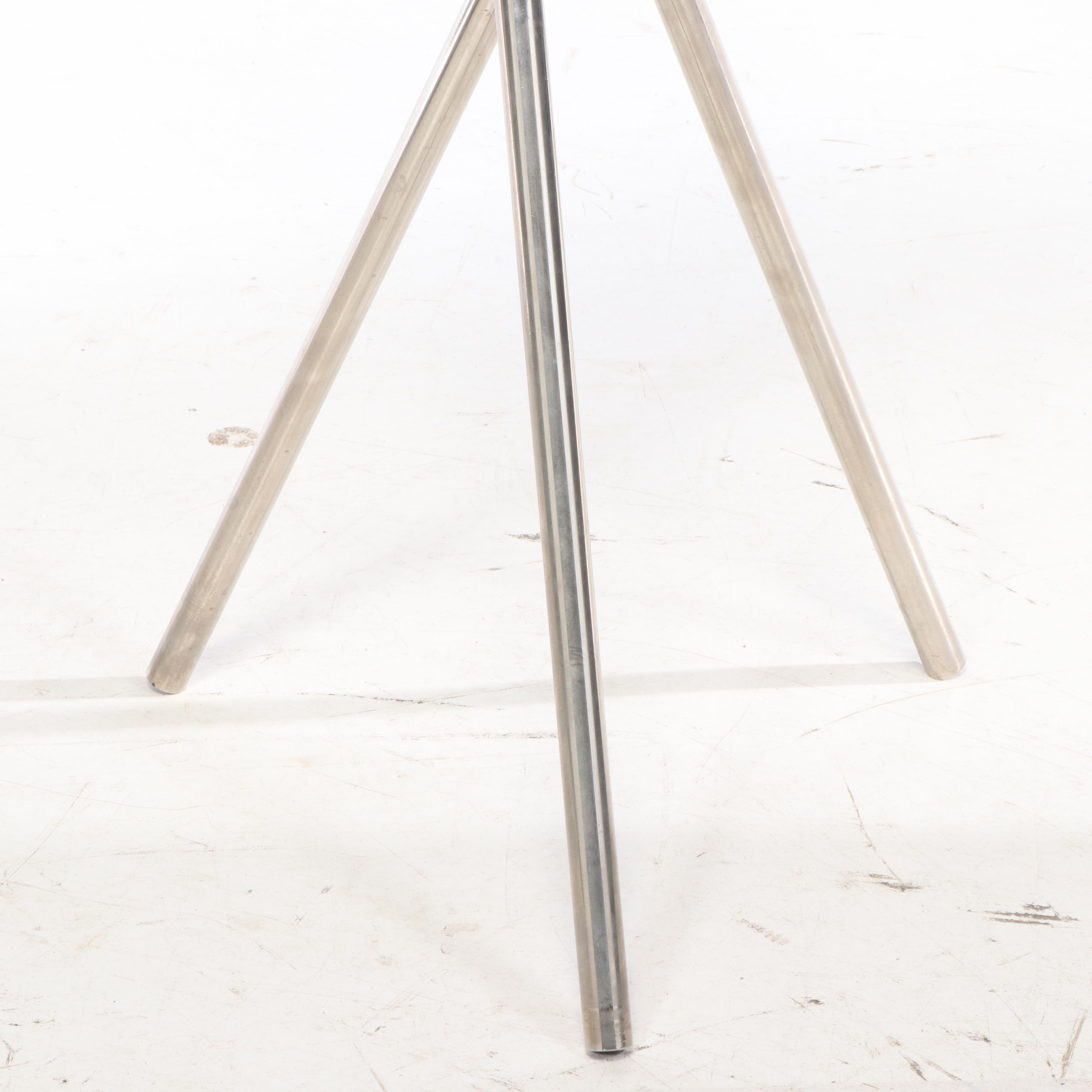 Silver Plate Magic Top Hat Champagne Ice Bucket on Cane-Form Stand