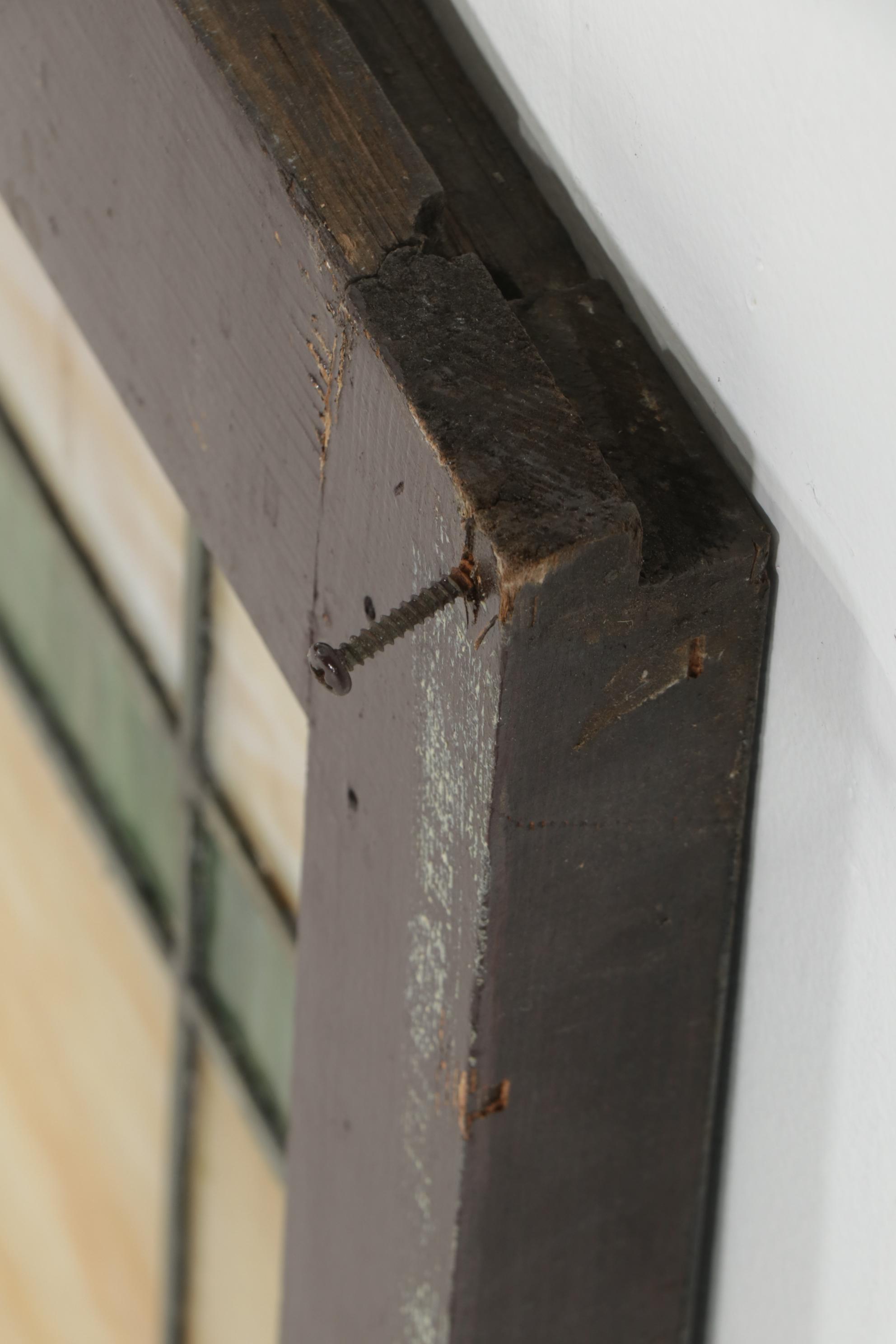 Multi-Light Slag Glass Hinged Window Pane