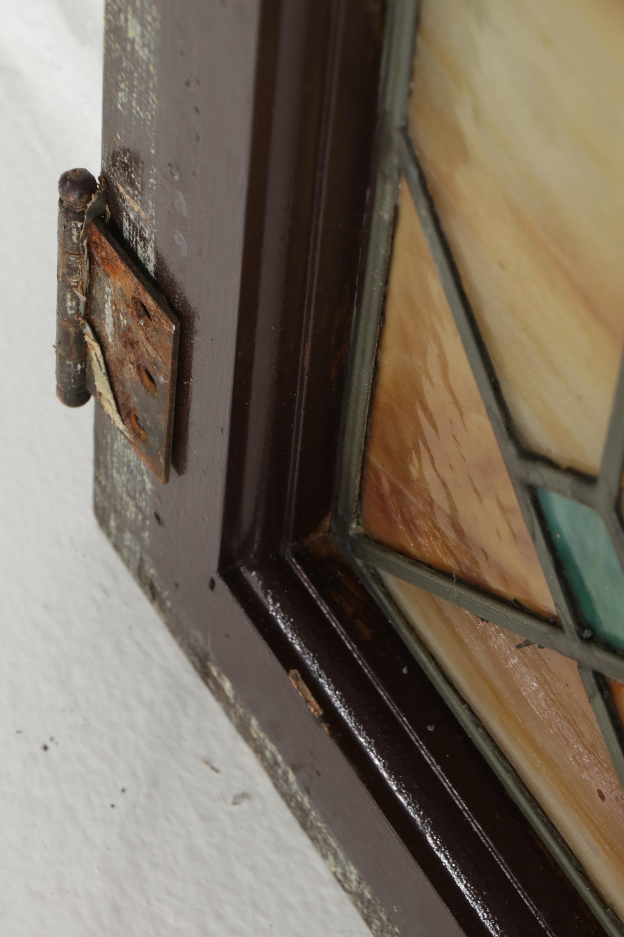 Multi-Light Slag Glass Hinged Window Pane