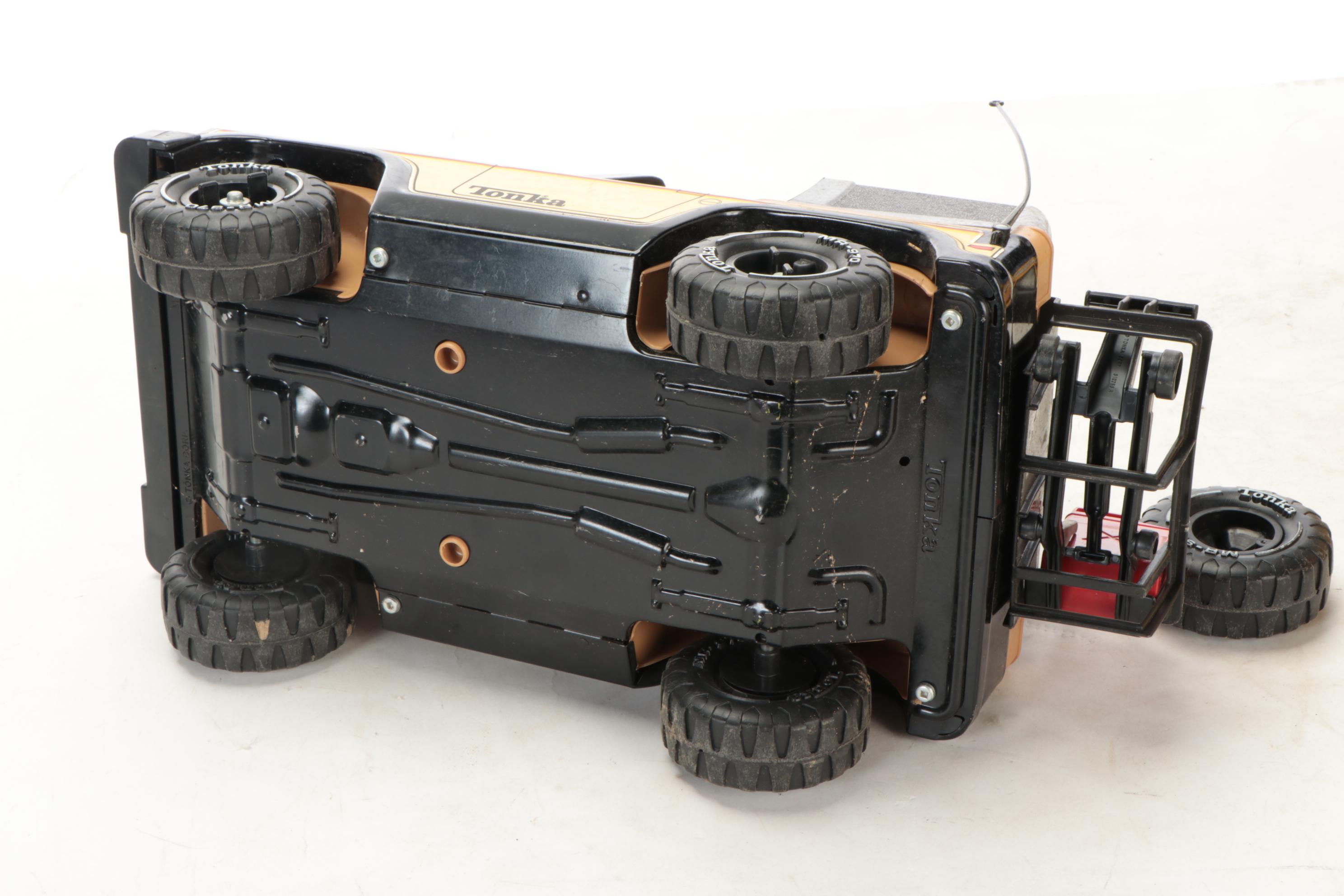 Tonka MR-970 Black Jeep Bronco with Other Pressed Steel Toys, Vintage