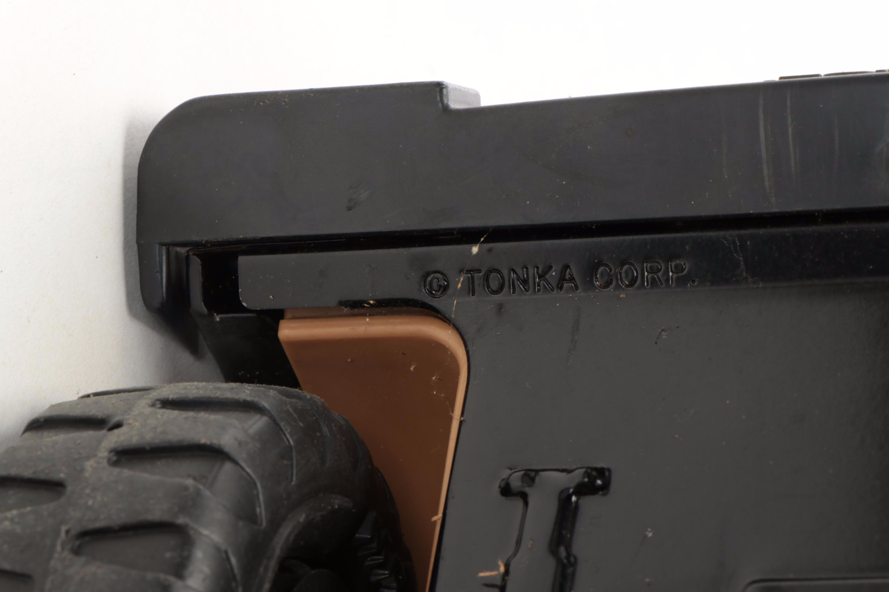 Tonka MR-970 Black Jeep Bronco with Other Pressed Steel Toys, Vintage