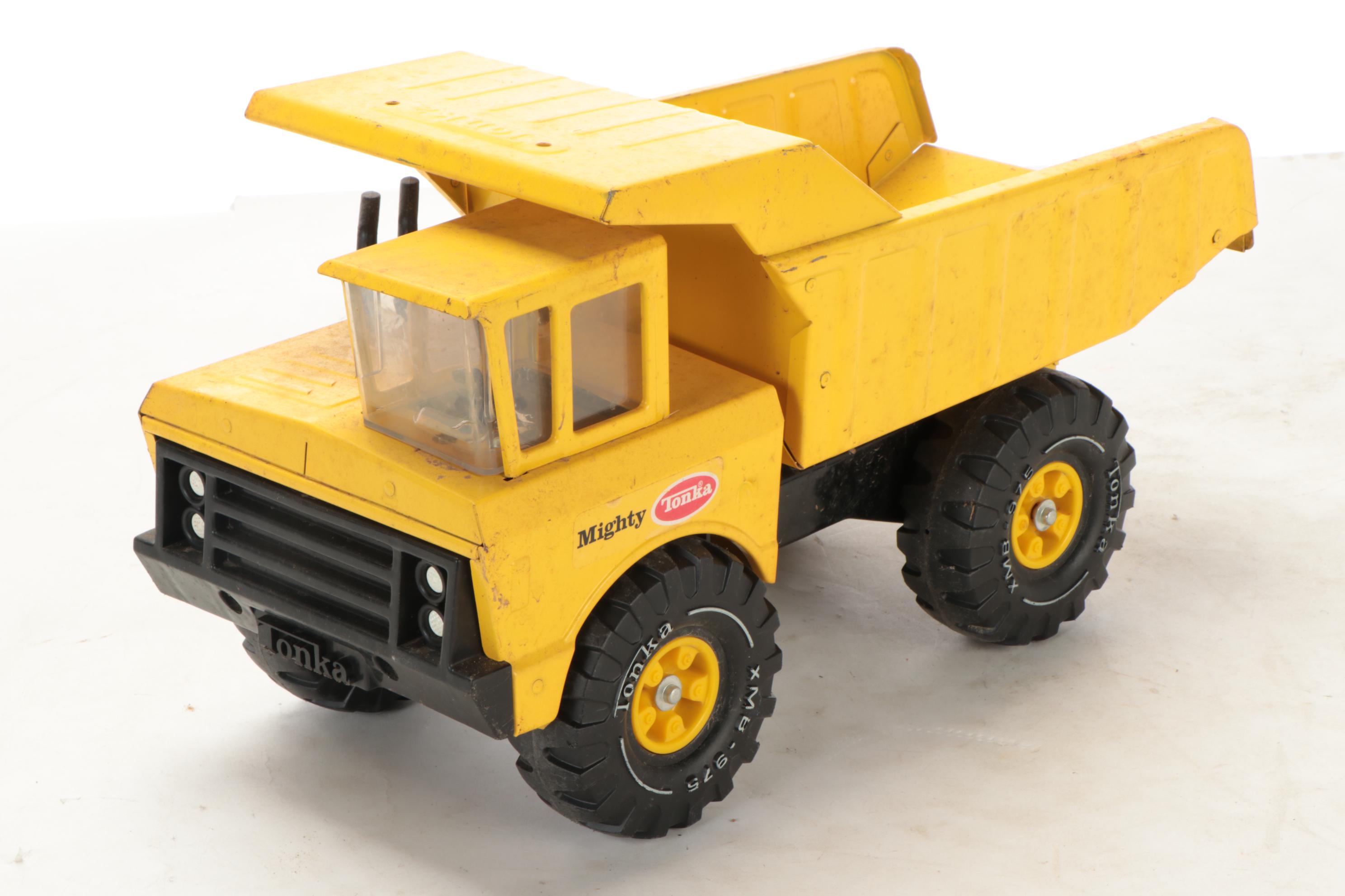 Tonka MR-970 Black Jeep Bronco with Other Pressed Steel Toys, Vintage