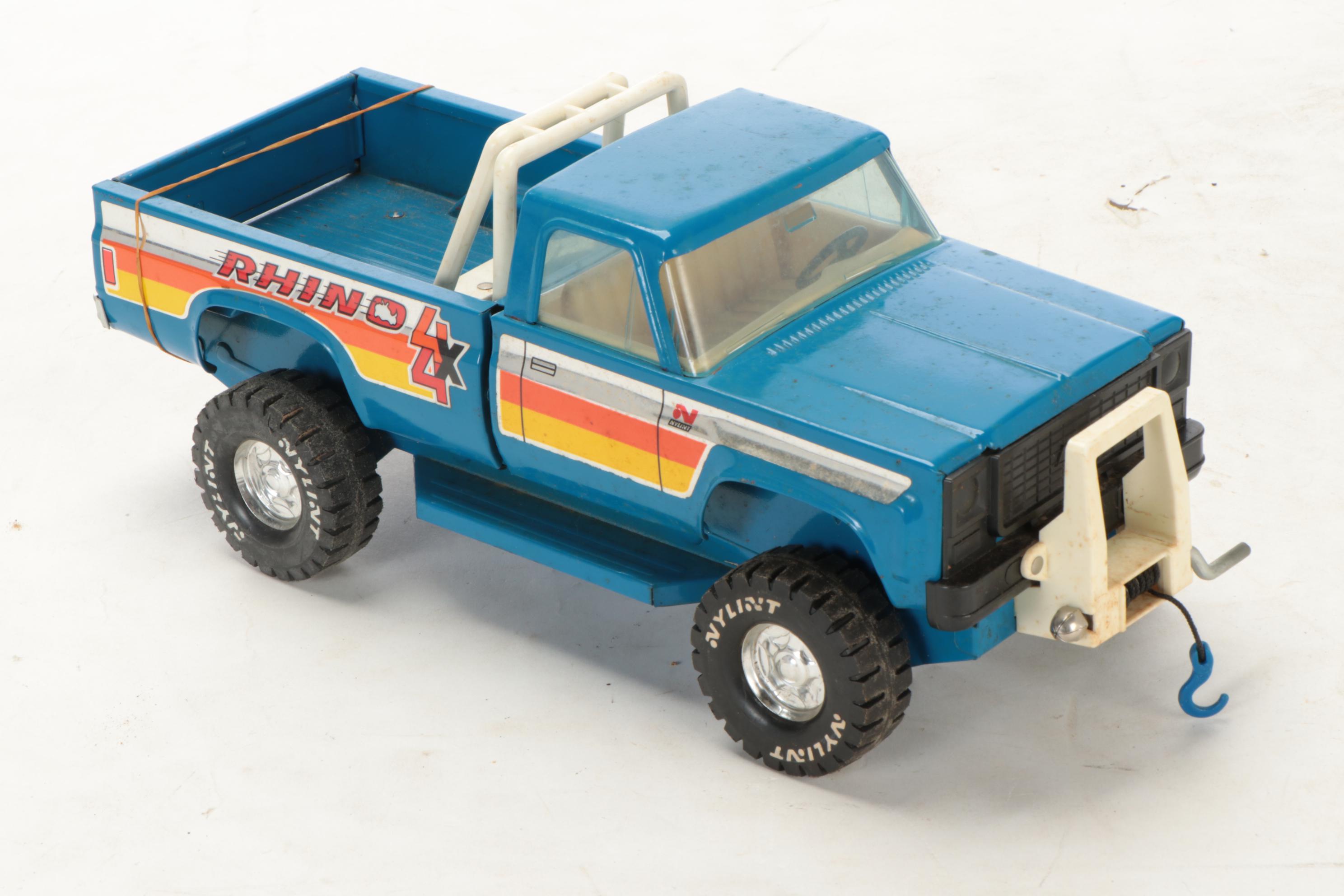 Tonka MR-970 Black Jeep Bronco with Other Pressed Steel Toys, Vintage
