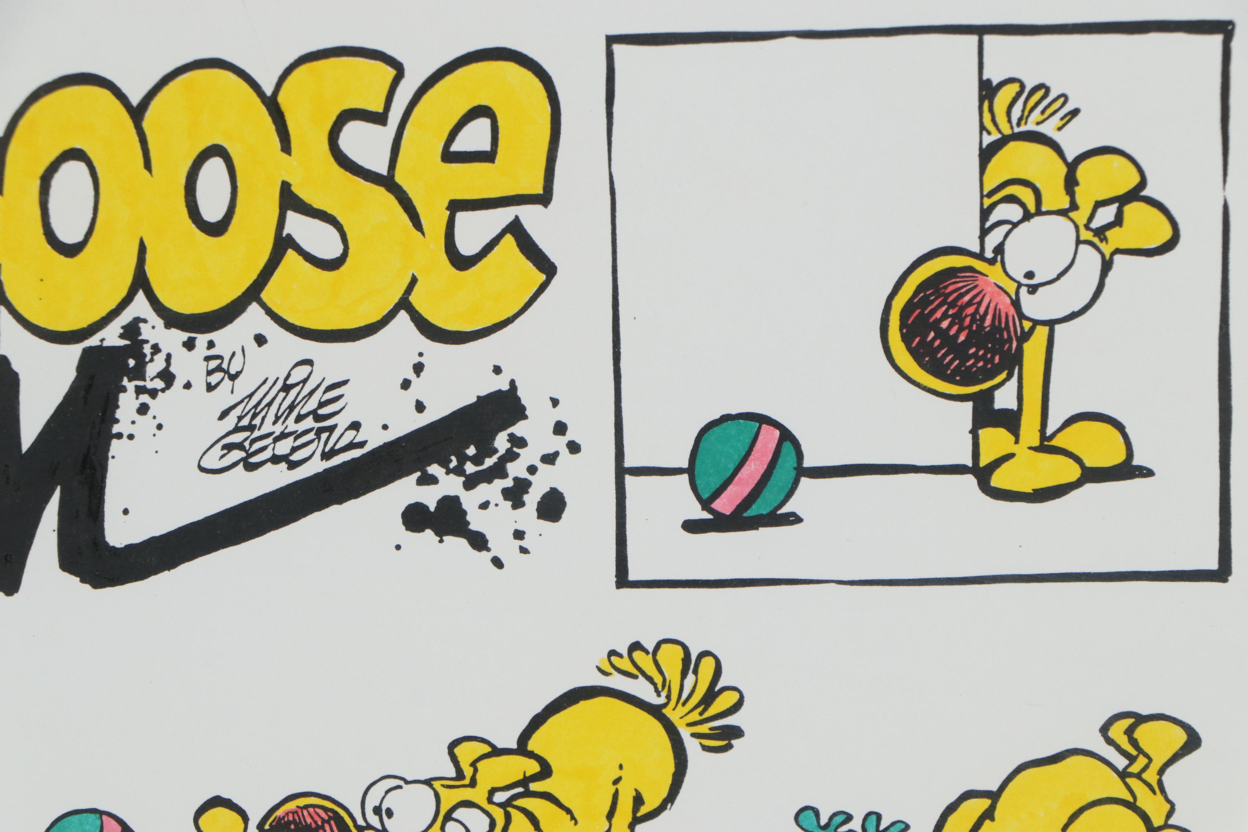 Mike Peters Lithograph of Mother Goose and Grimm Comic, 1990