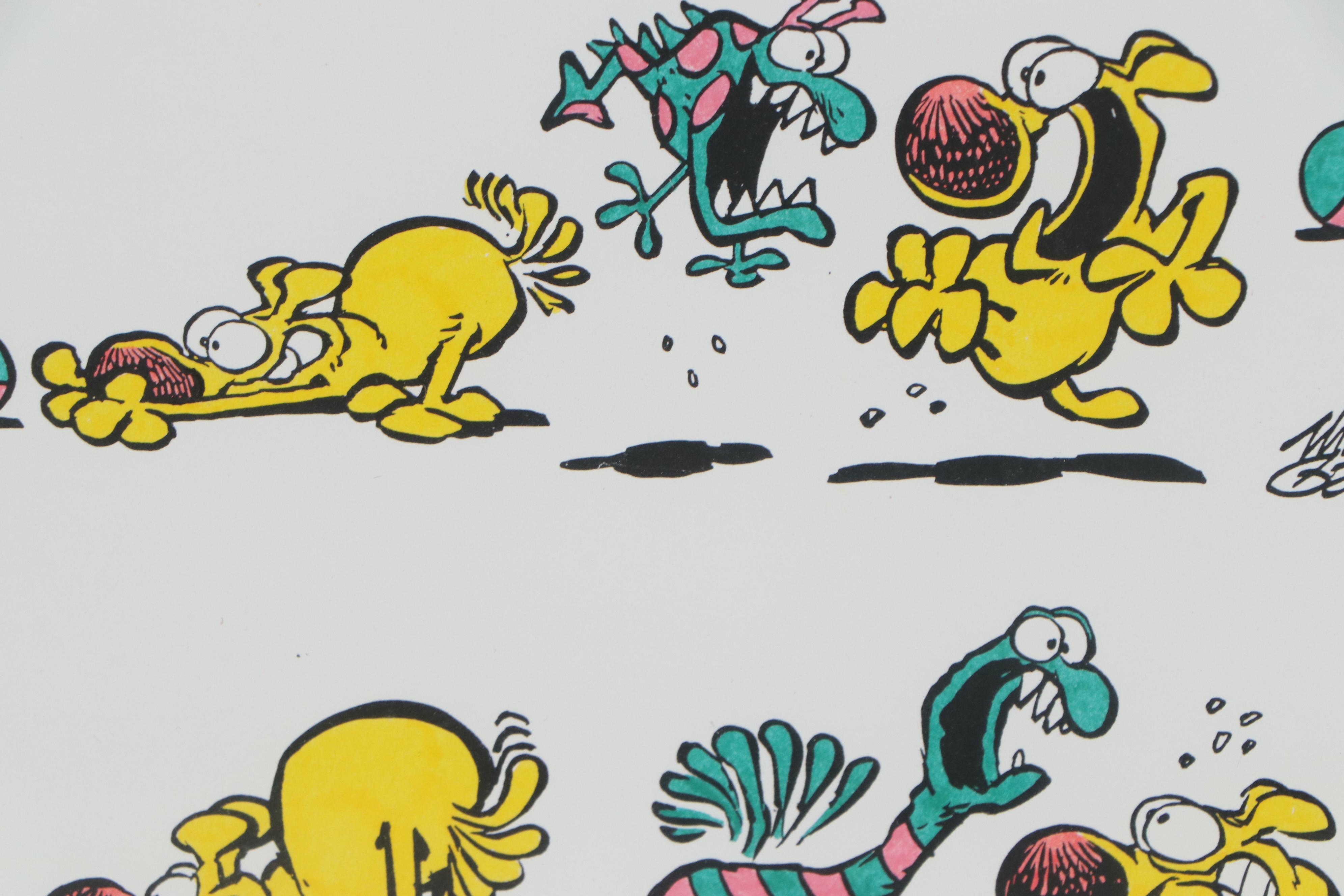 Mike Peters Lithograph of Mother Goose and Grimm Comic, 1990